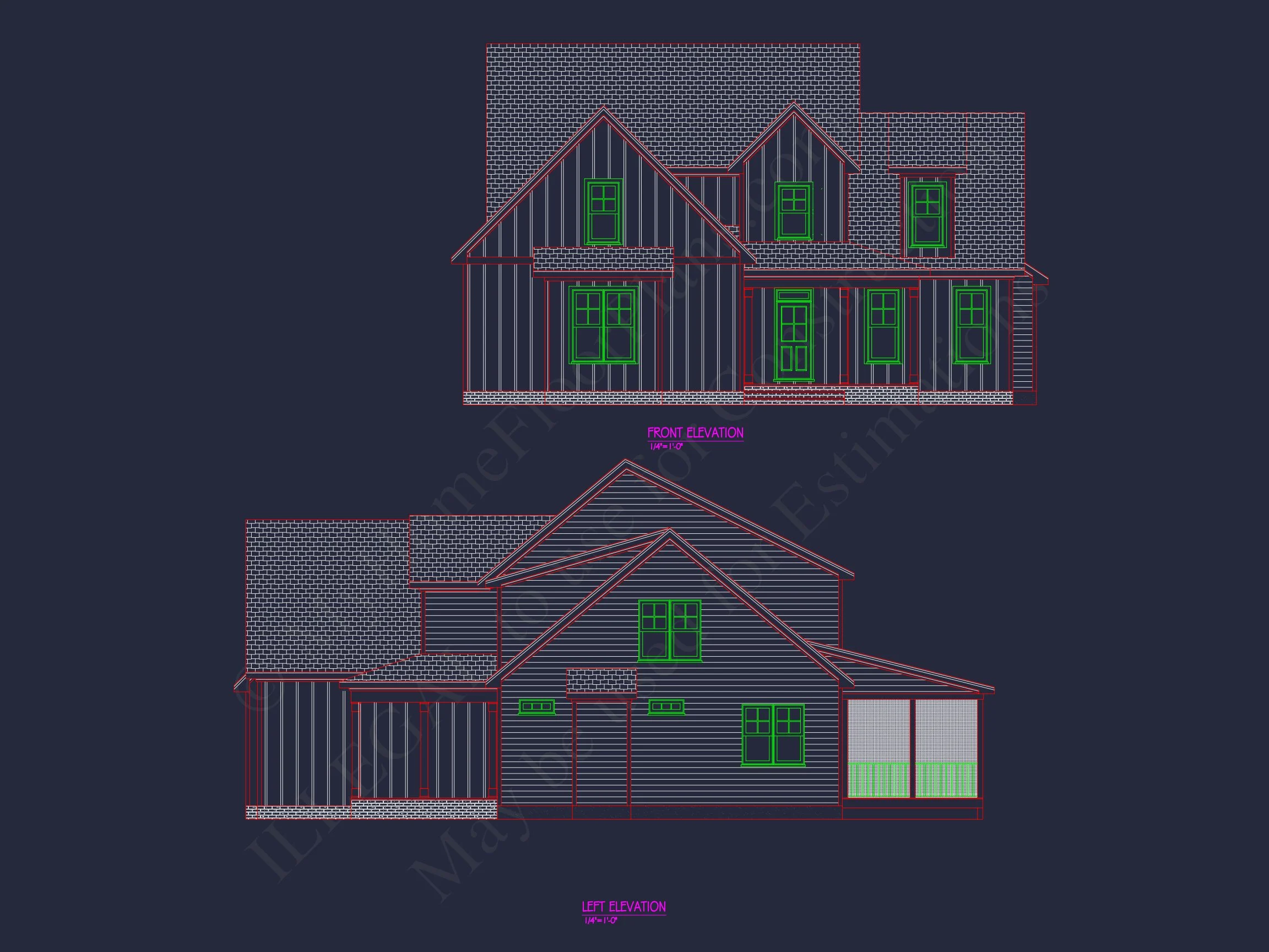 Modern house Plan with 4 Bedrooms, CAD Floor Designs & Features