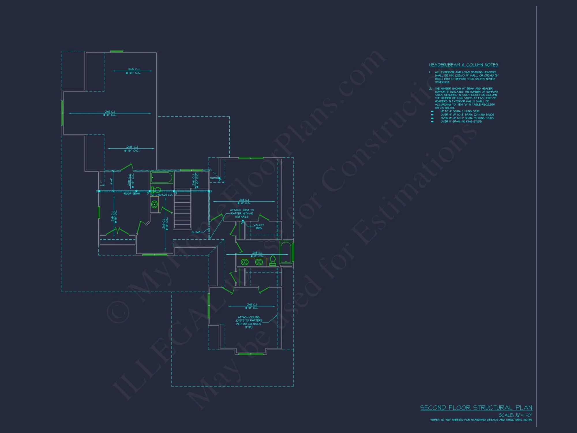 2-Story Blueprint with 3 Beds