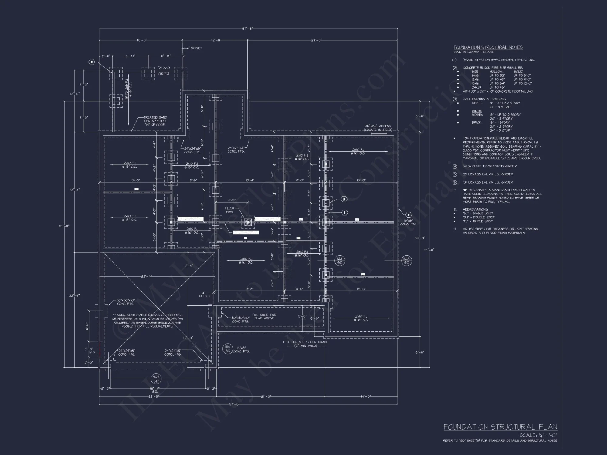 4-Bedroom house CAD Plan with 2-Car Garage and Loft