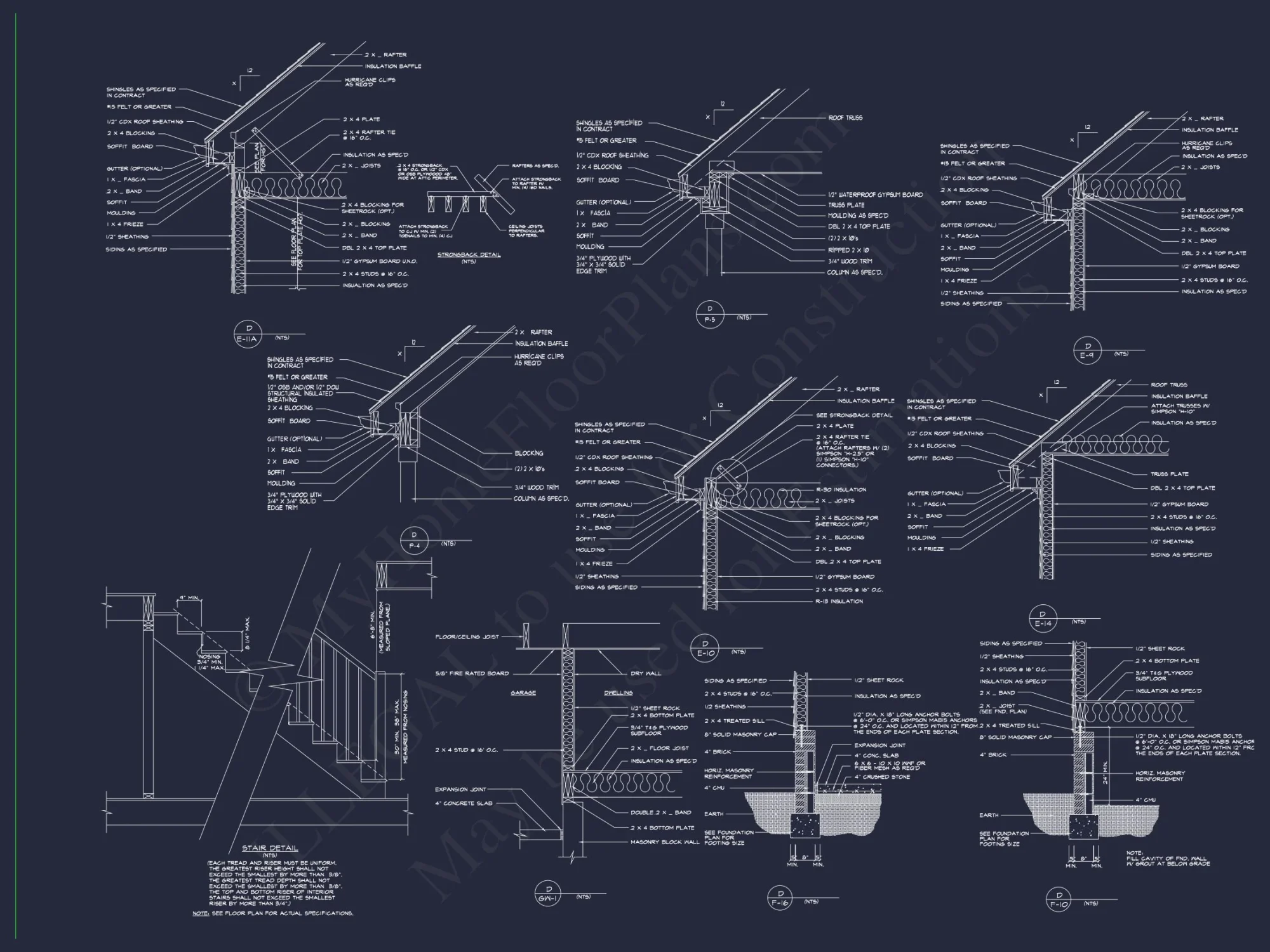 Craftsman house Floor Plan - 4 Bedrooms, 3.5 Baths, Blueprint CAD Design