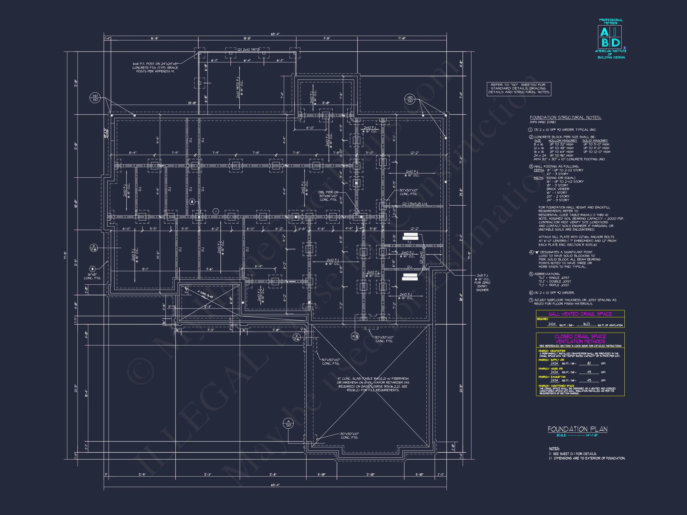 Craftsman house Floor Plan - 4 Bedrooms, 3.5 Baths, Blueprint CAD Design