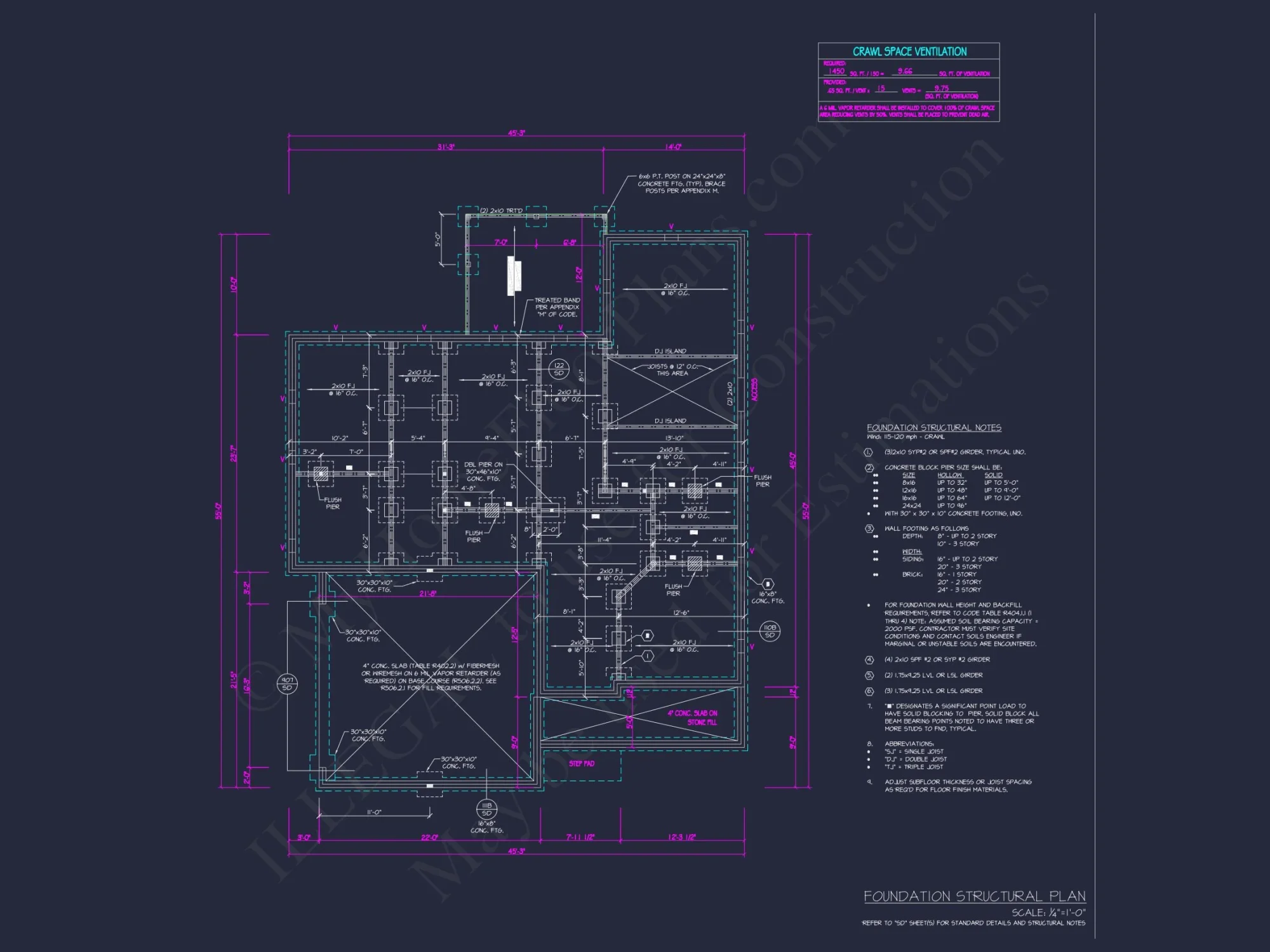 Modern Craftsman house Plan with 4 Bedrooms and 2 Floors
