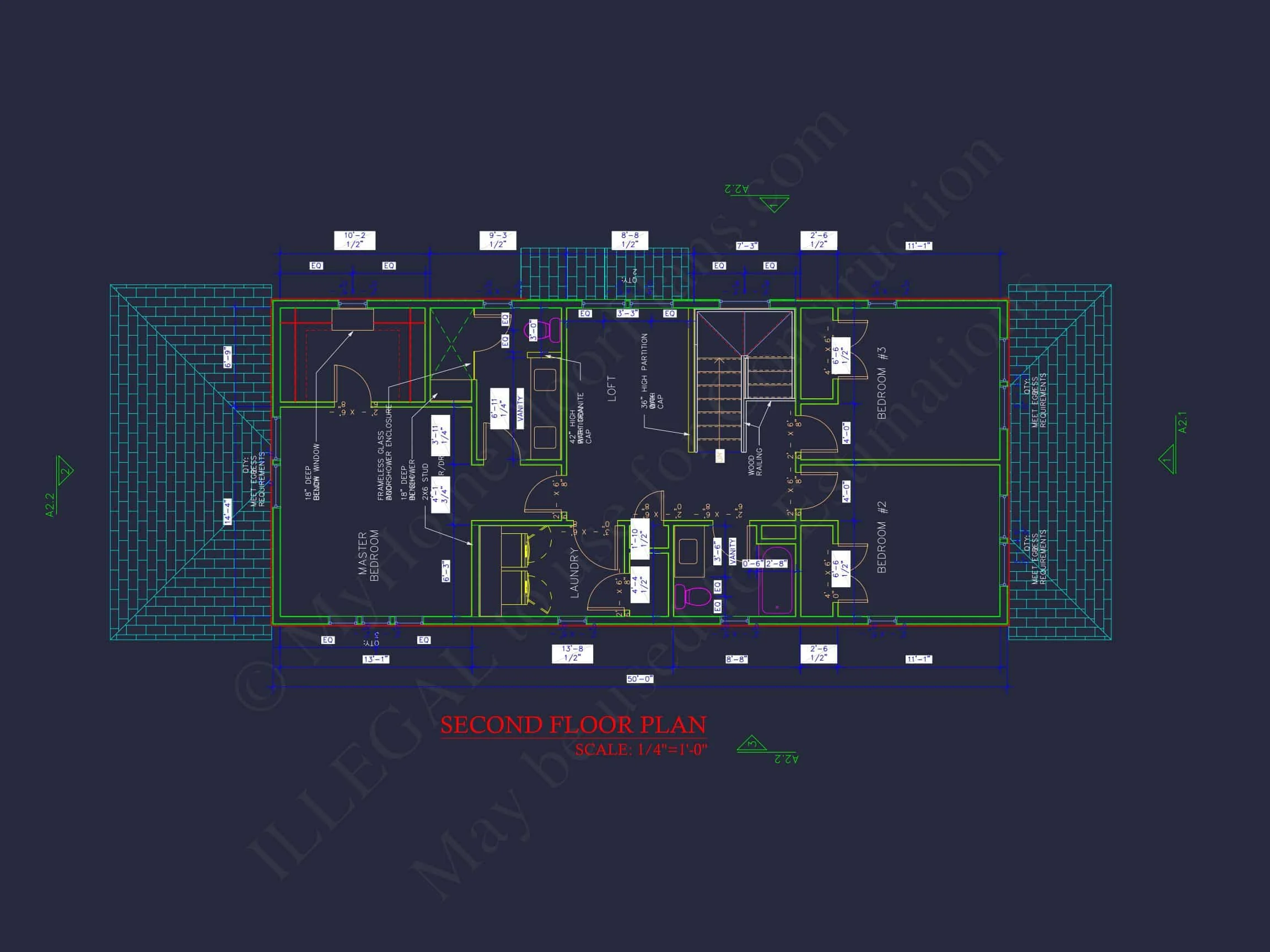 Craftsman house Plan with 2-Story Floor Blueprint Design