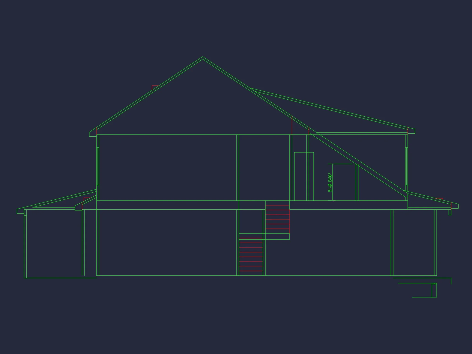 Modern Craftsman house Plan with 2 Floors & Detailed CAD Designs