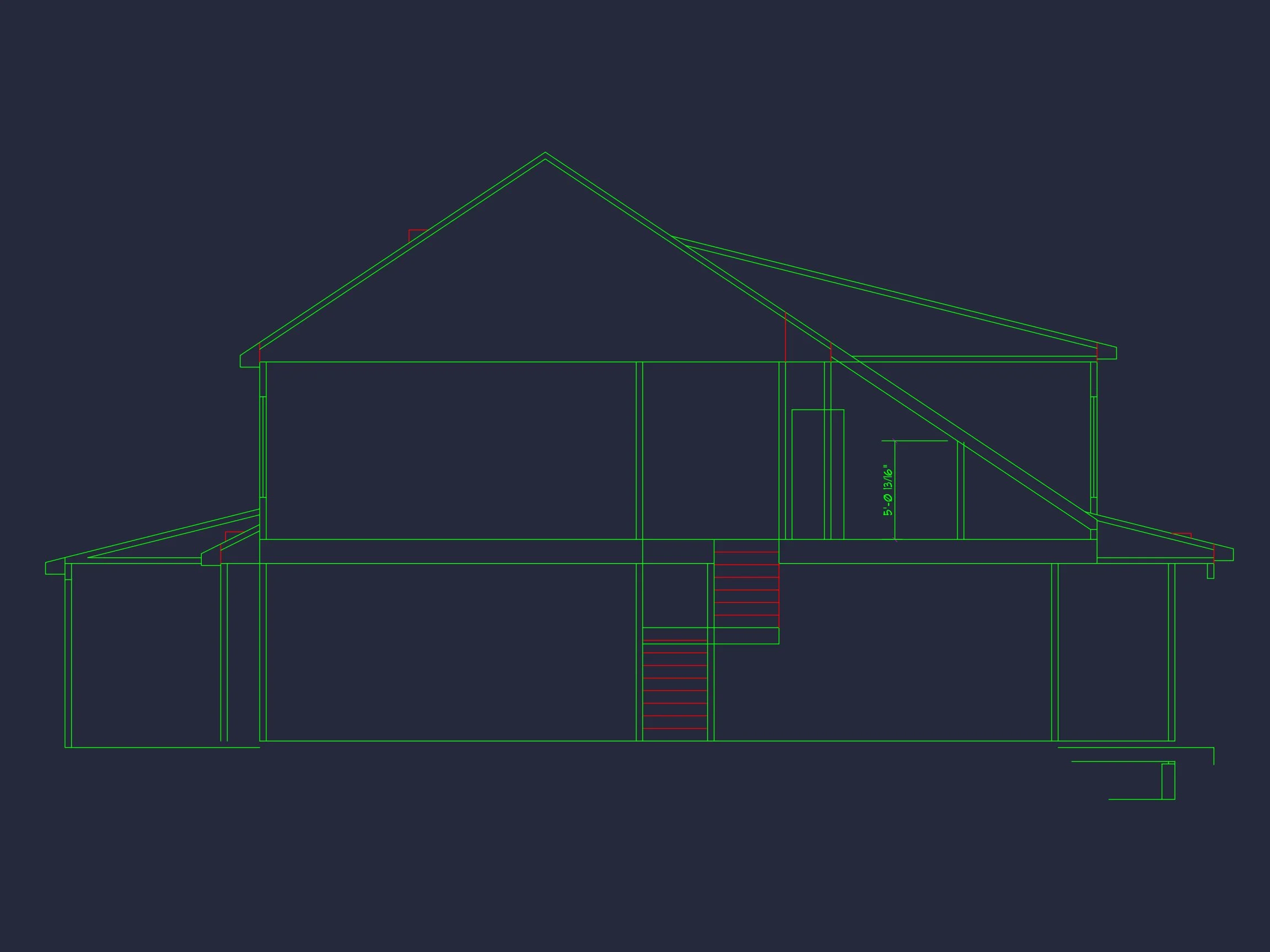 Modern Craftsman house Plan with 2 Floors & Detailed CAD Designs