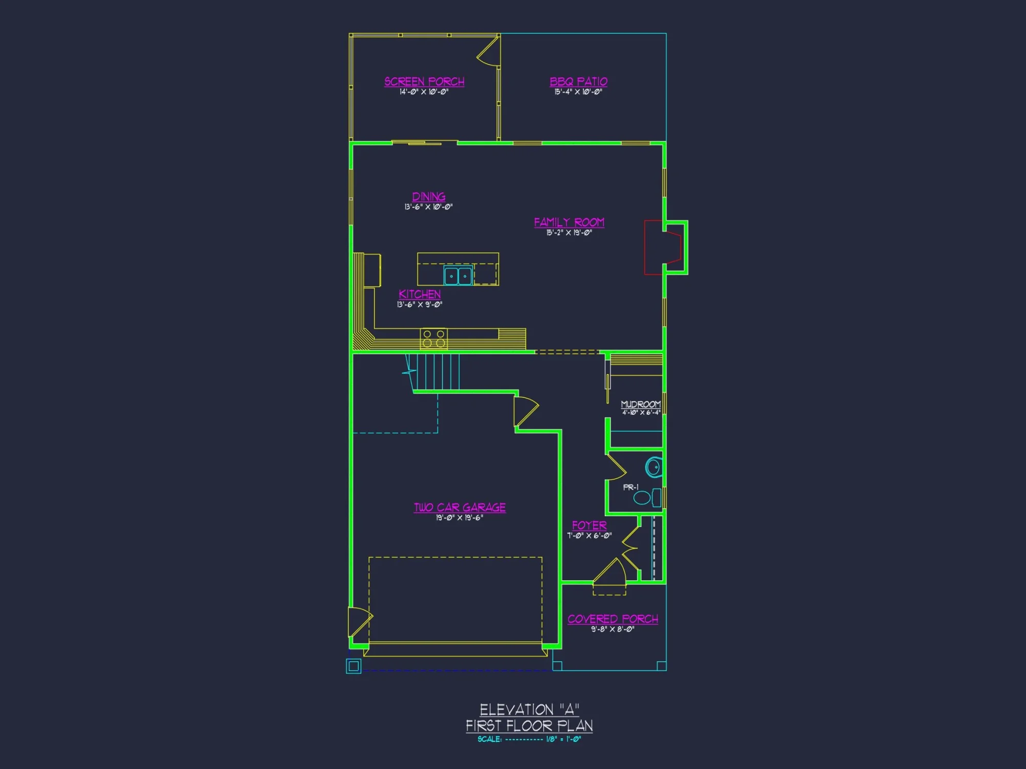 Modern Craftsman house Plan with 2 Floors & Detailed CAD Designs