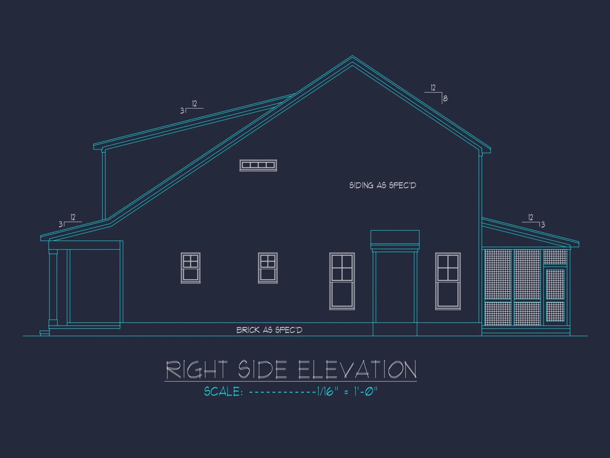 Modern Craftsman house Plan with 2 Floors & Detailed CAD Designs