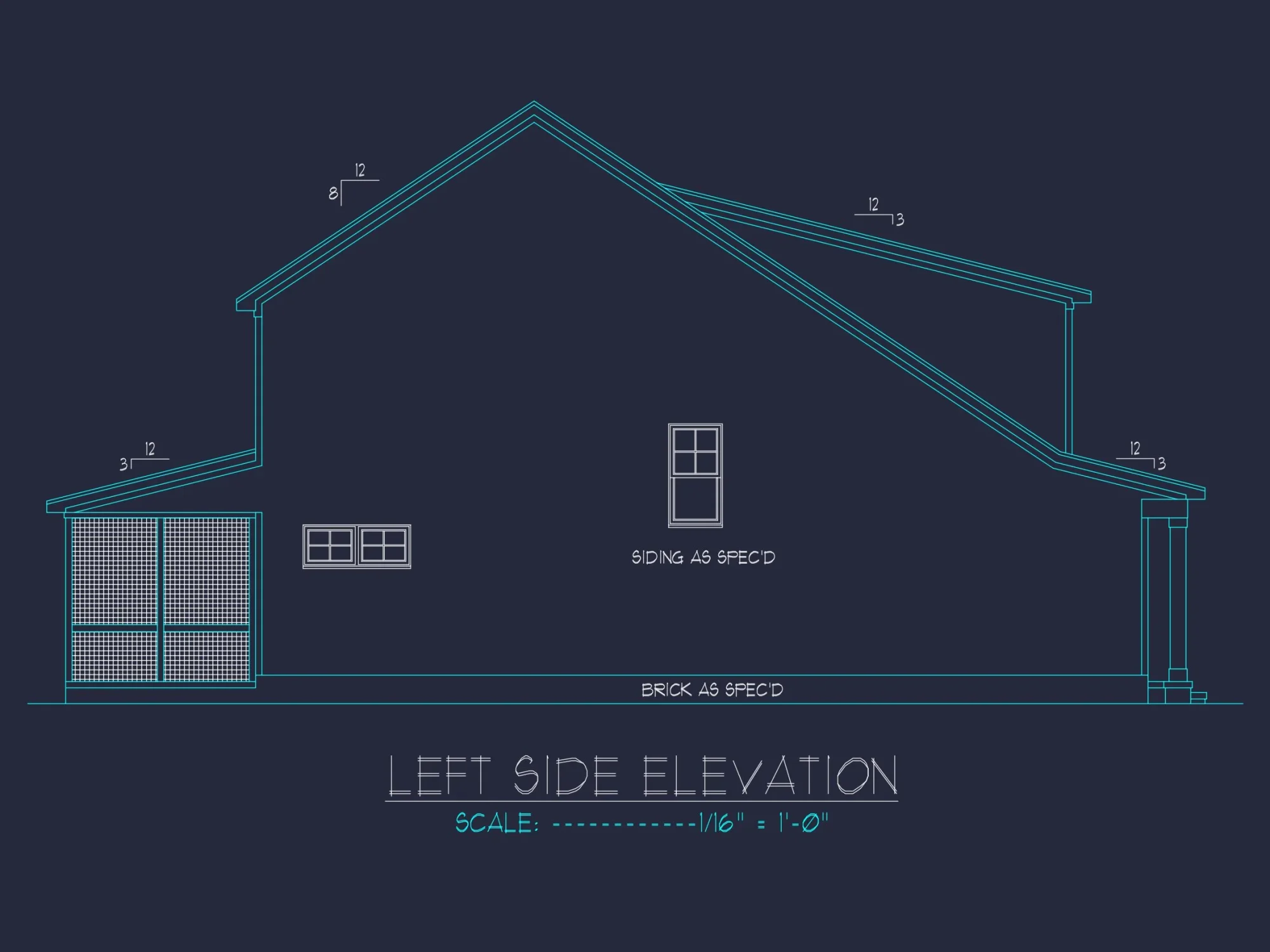 Modern Craftsman house Plan with 2 Floors & Detailed CAD Designs