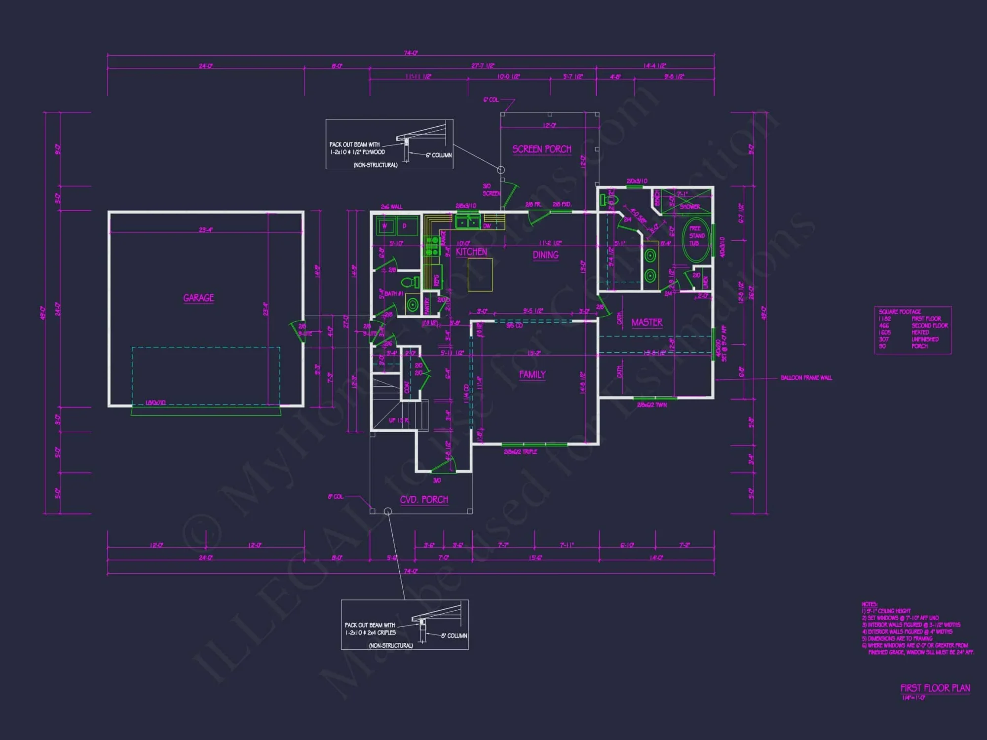 Modern Suburban house Plan with 3 Beds and Stylish Architecture