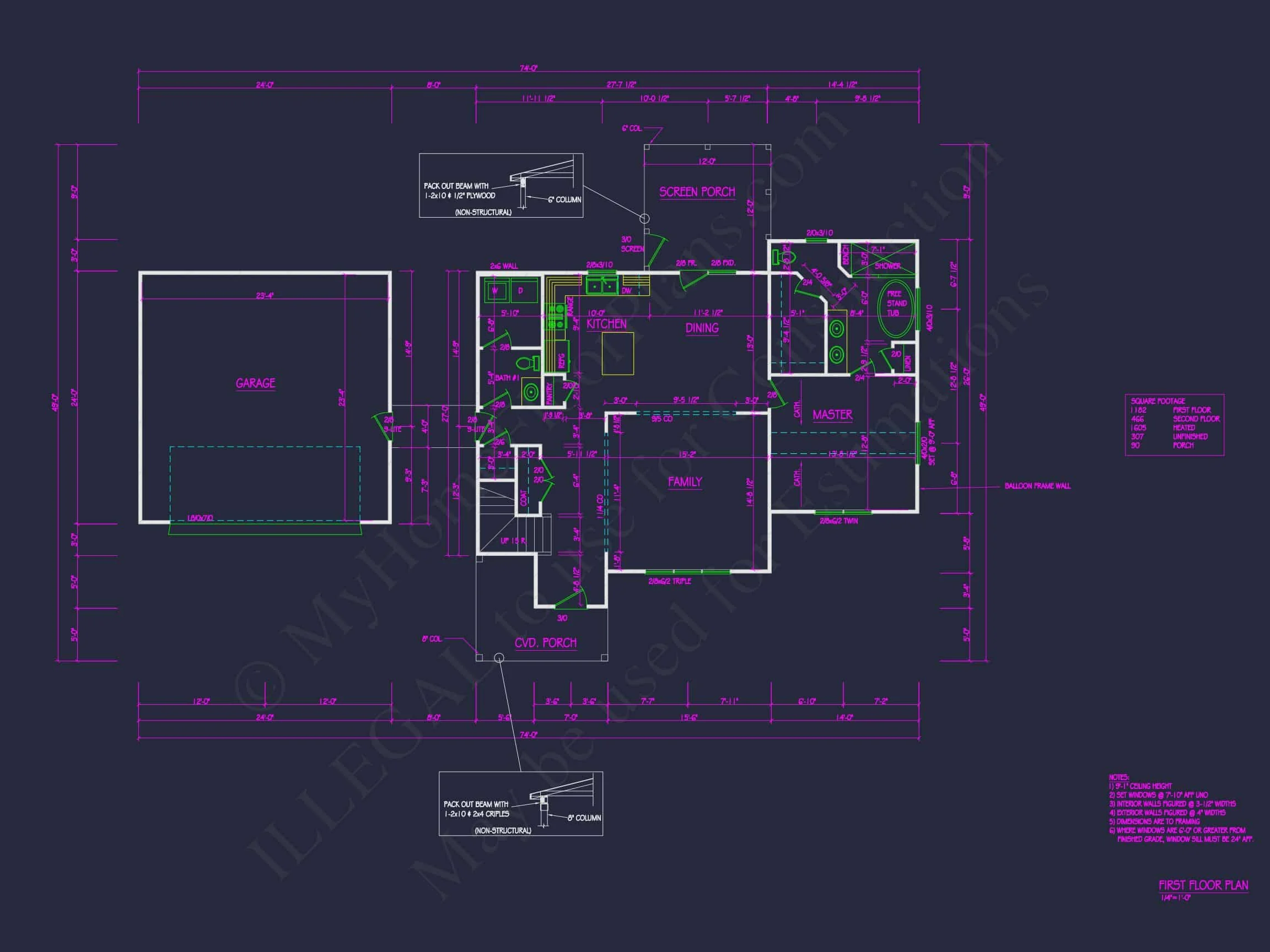 Modern Suburban house Plan with 3 Beds and Stylish Architecture