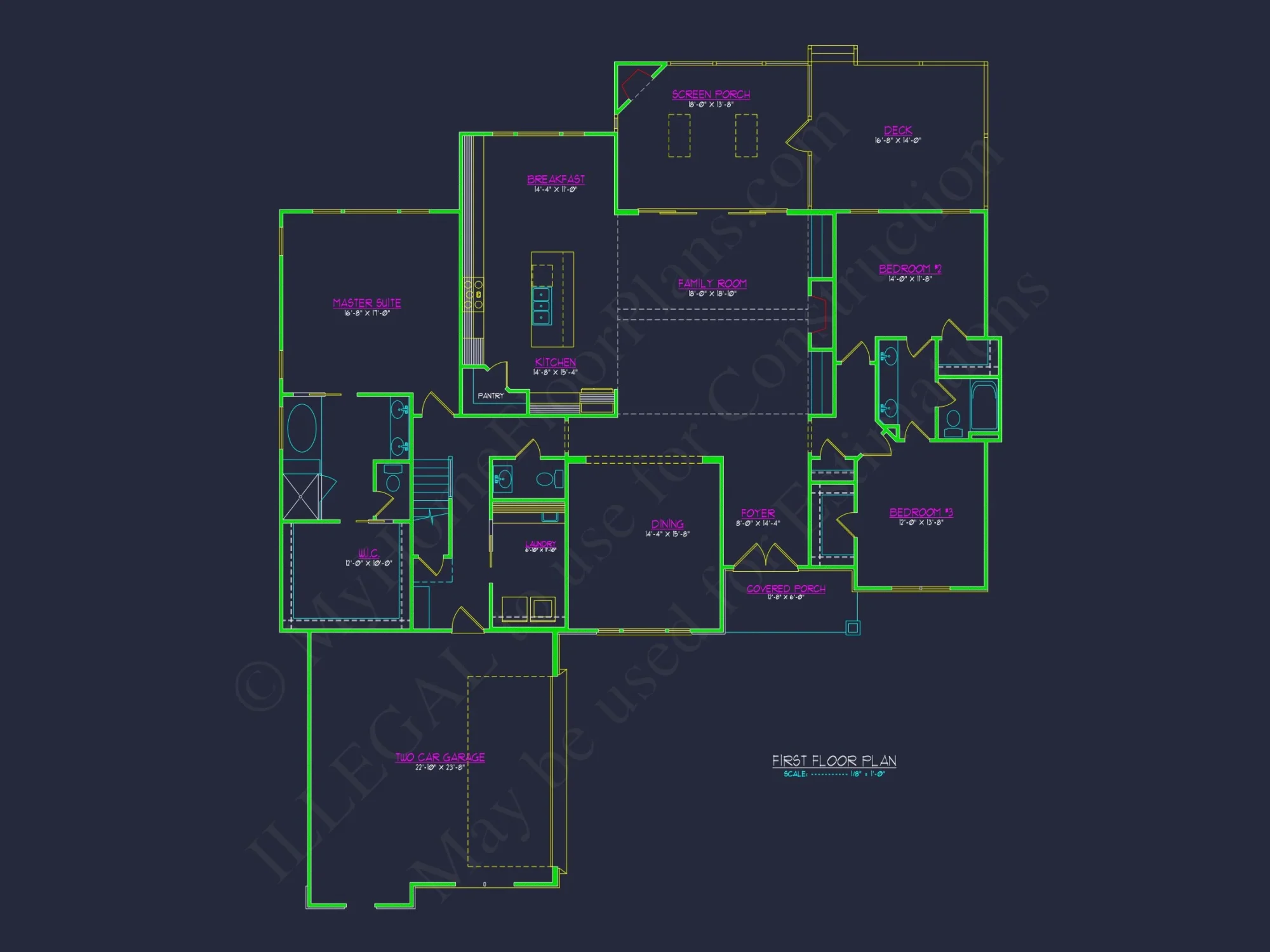 Traditional house Floor Plan with Spacious Design and CAD Details
