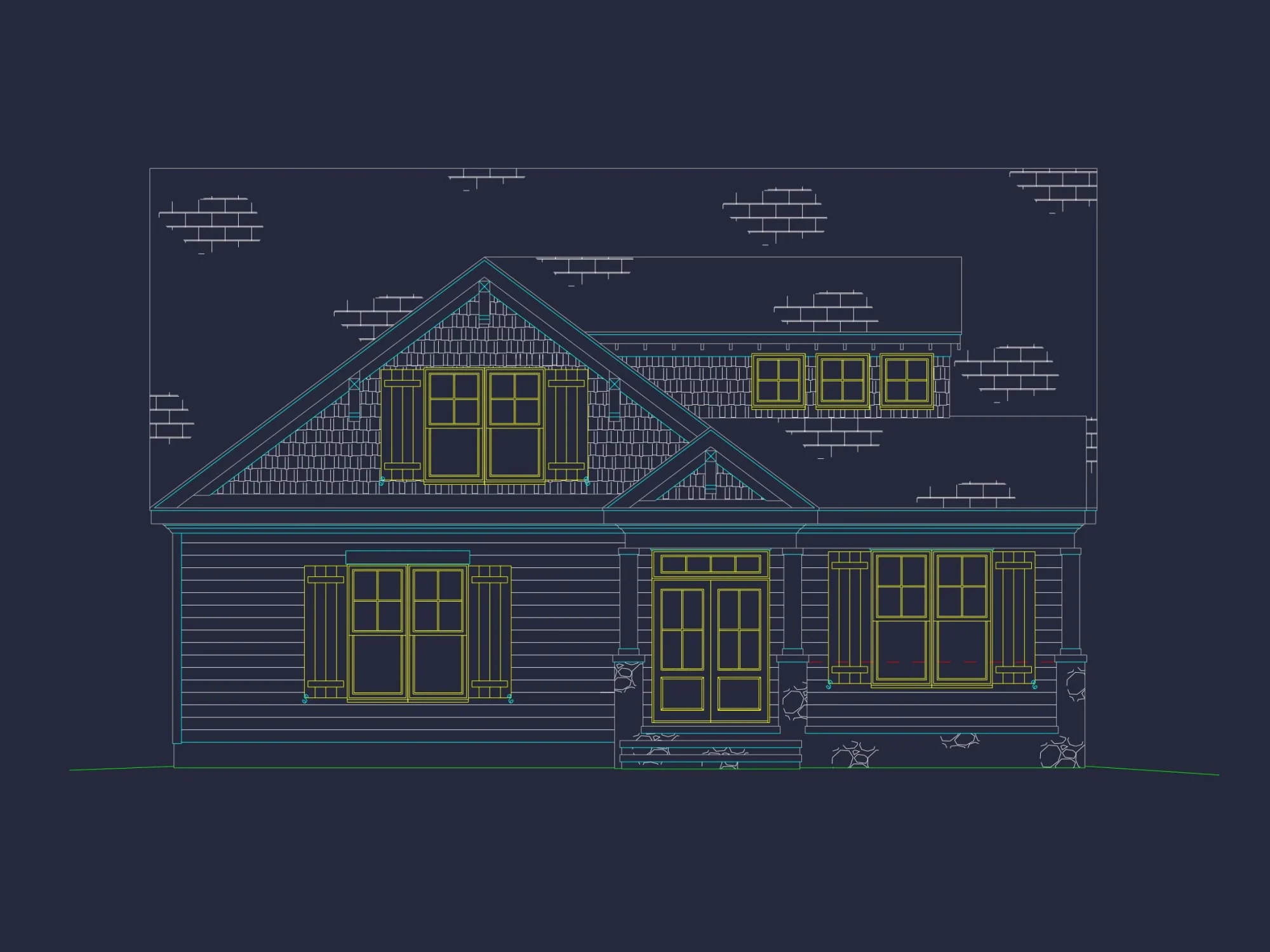 Beautiful house Floor Plan with CAD Designs and Blueprints