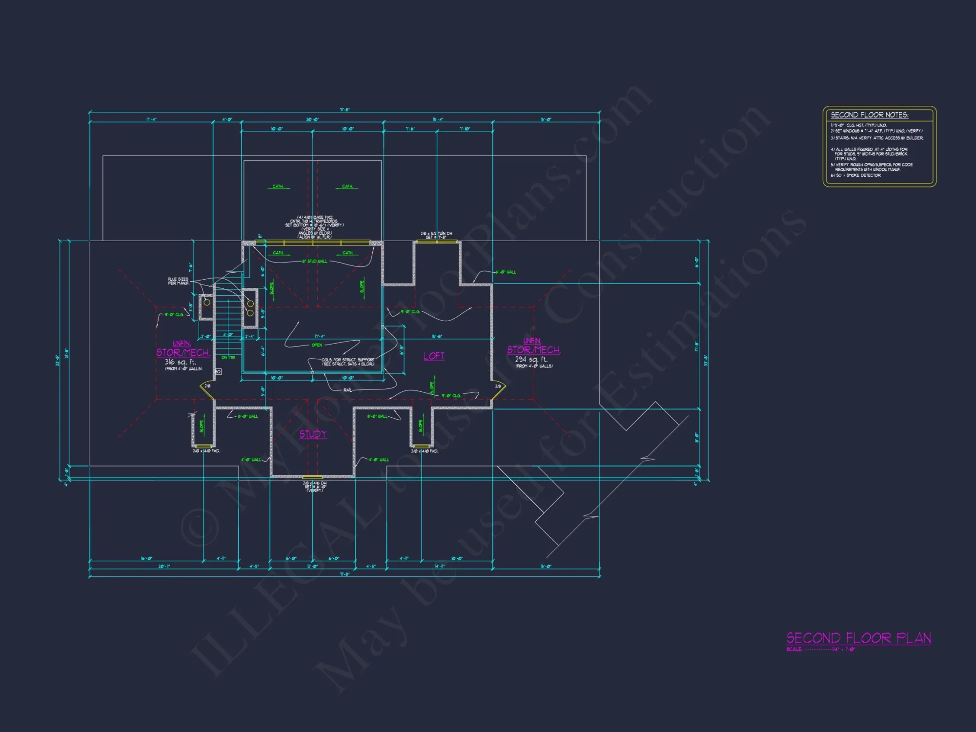 house Plan with CAD Designs: 2-Story Floor Plan and Blueprint
