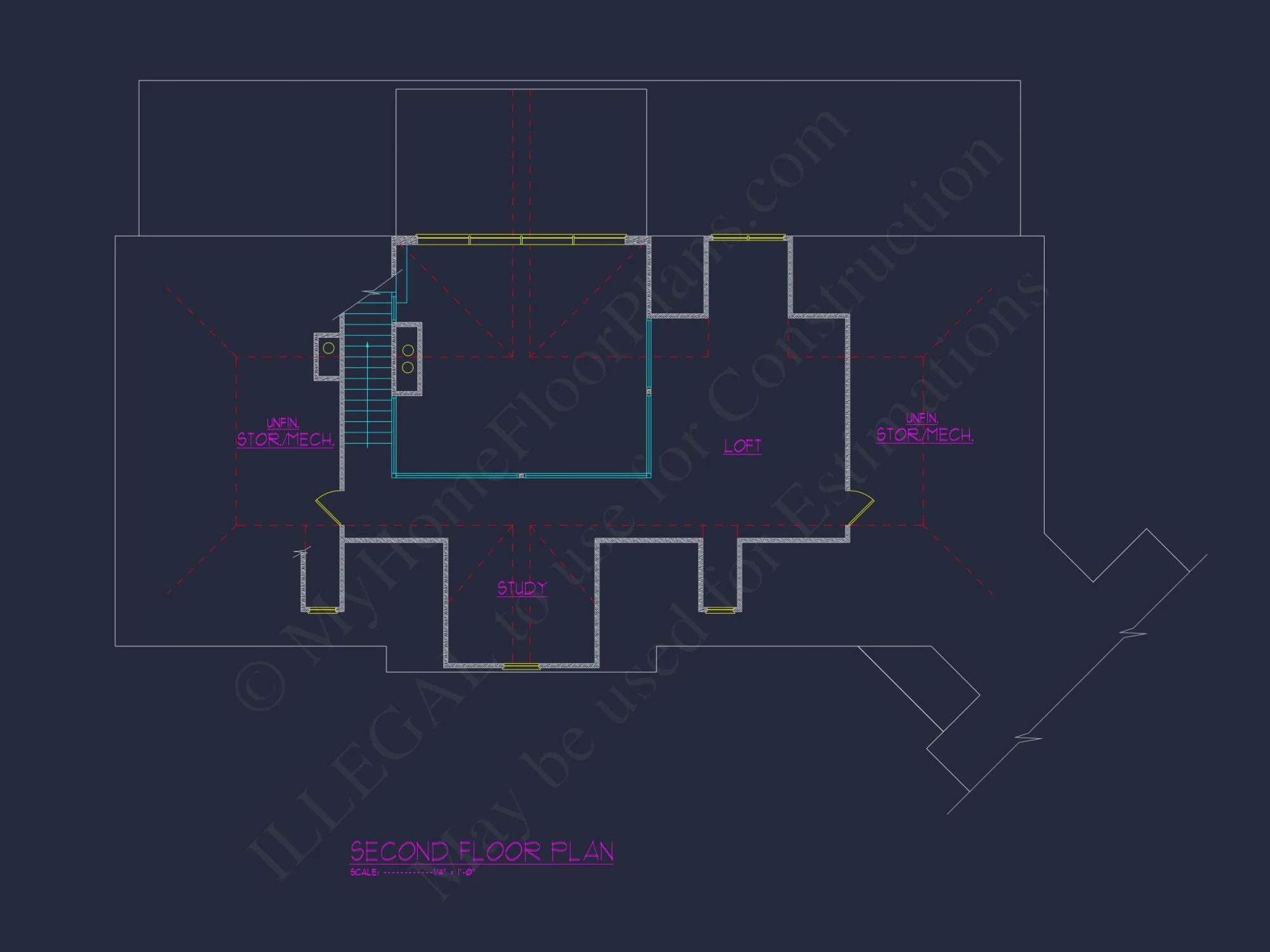 house Plan with CAD Designs: 2-Story Floor Plan and Blueprint