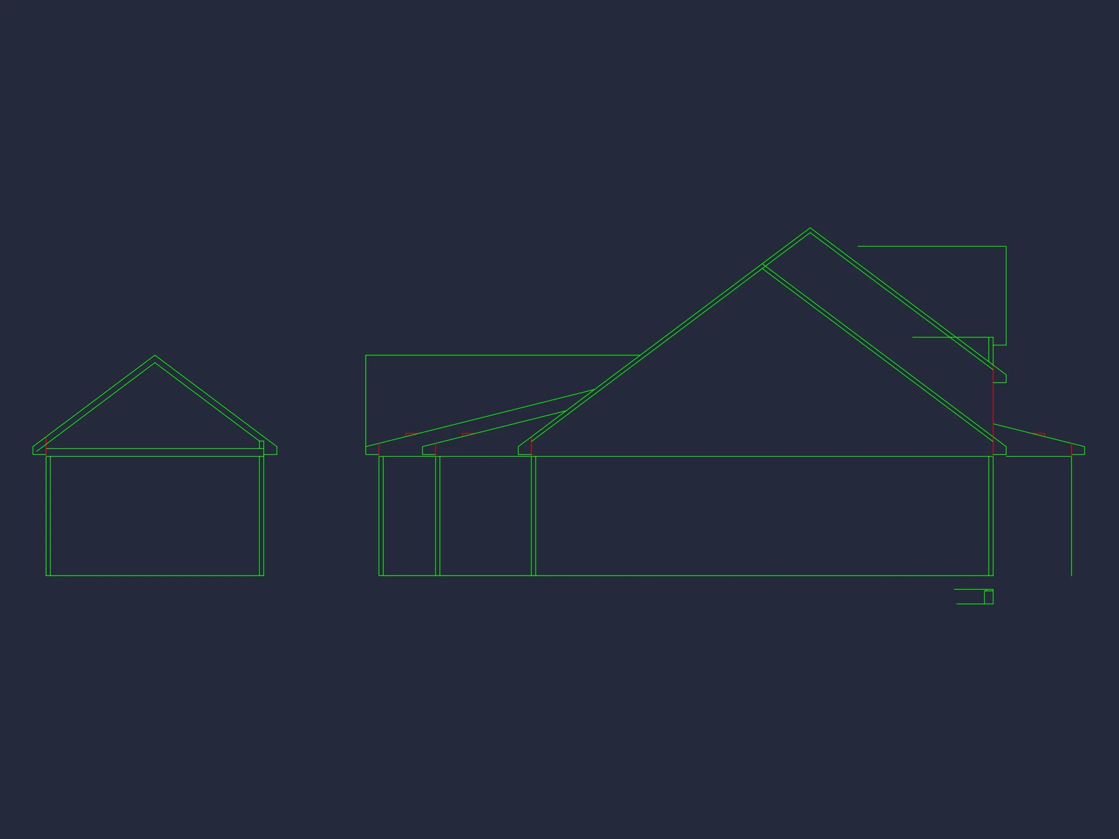 Craftsman house Plan with 1.5 Floors and CAD Blueprint Designs