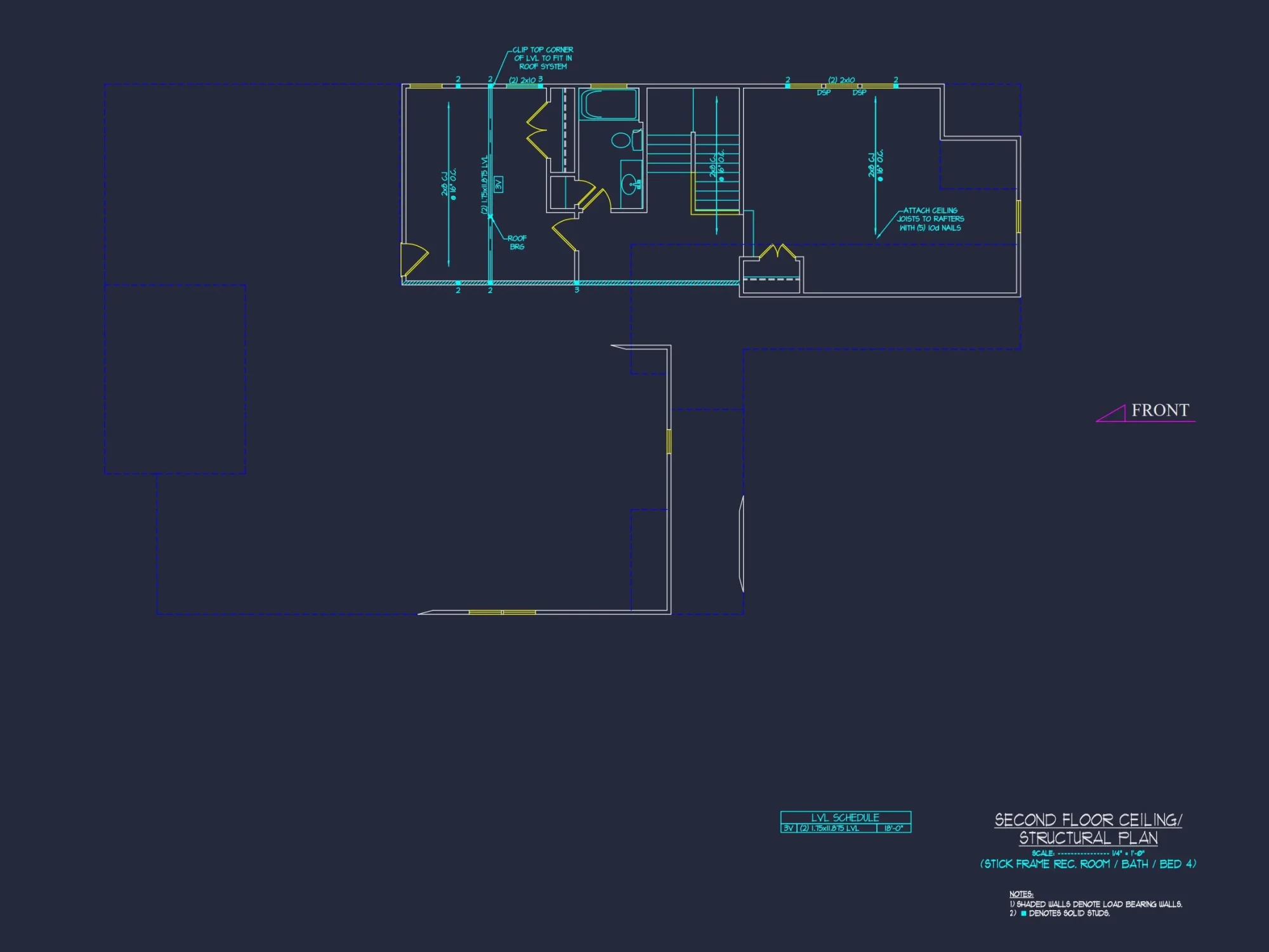 Craftsman house Plan with 1.5 Floors and CAD Blueprint Designs