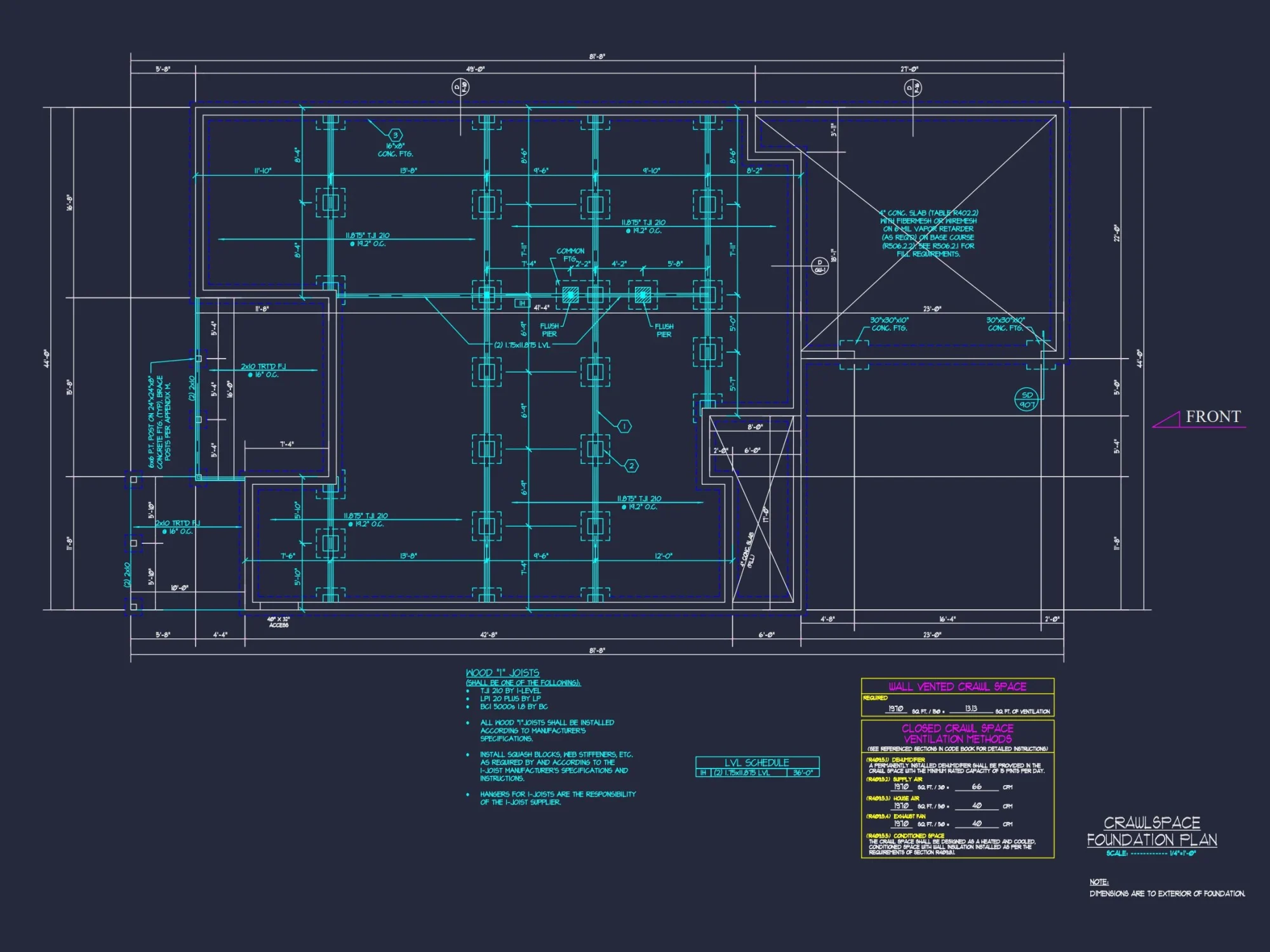 Craftsman house Plan with 1.5 Floors and CAD Blueprint Designs