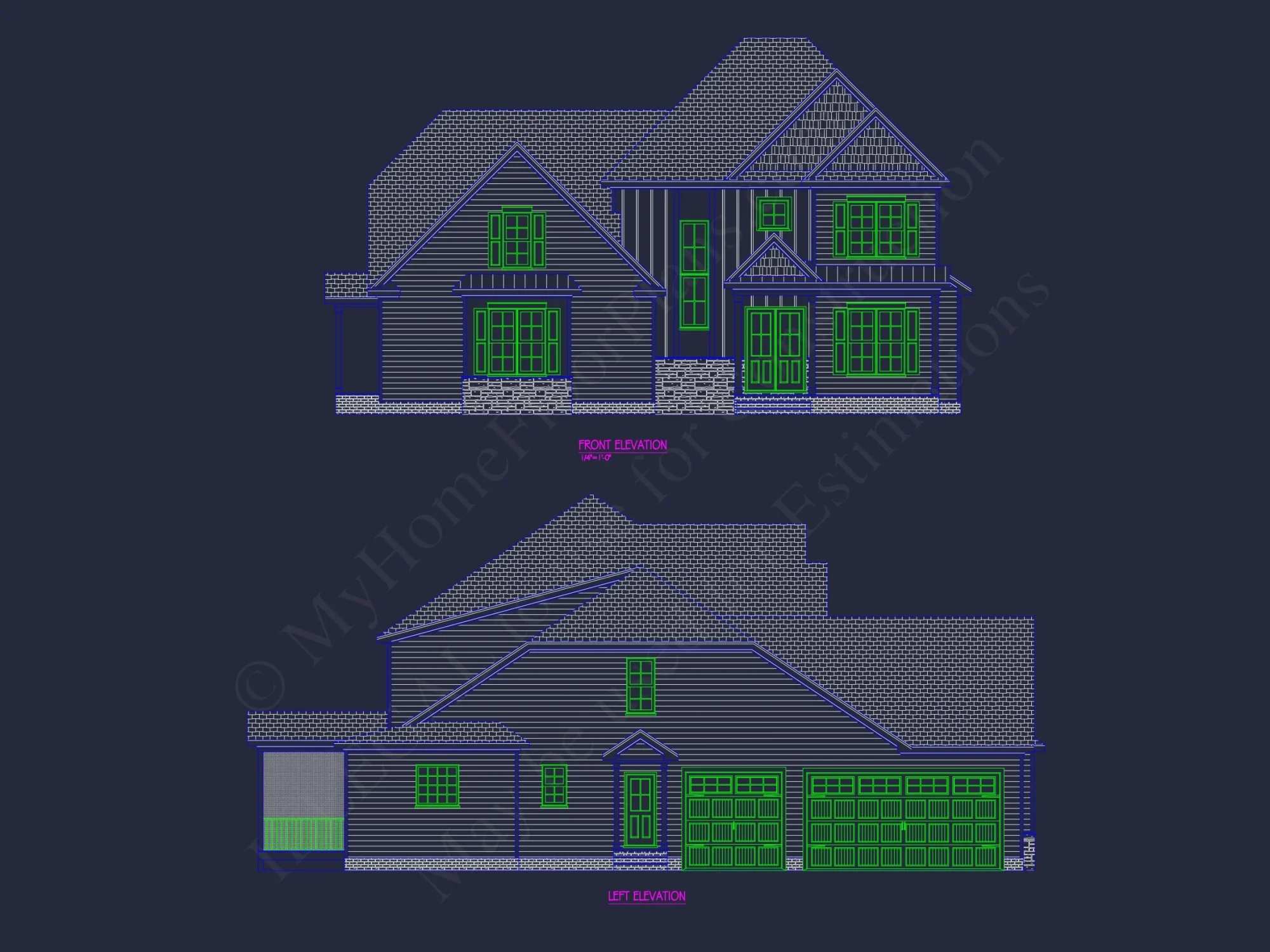 Charming 2-Story house Plan with CAD Architecture Designs