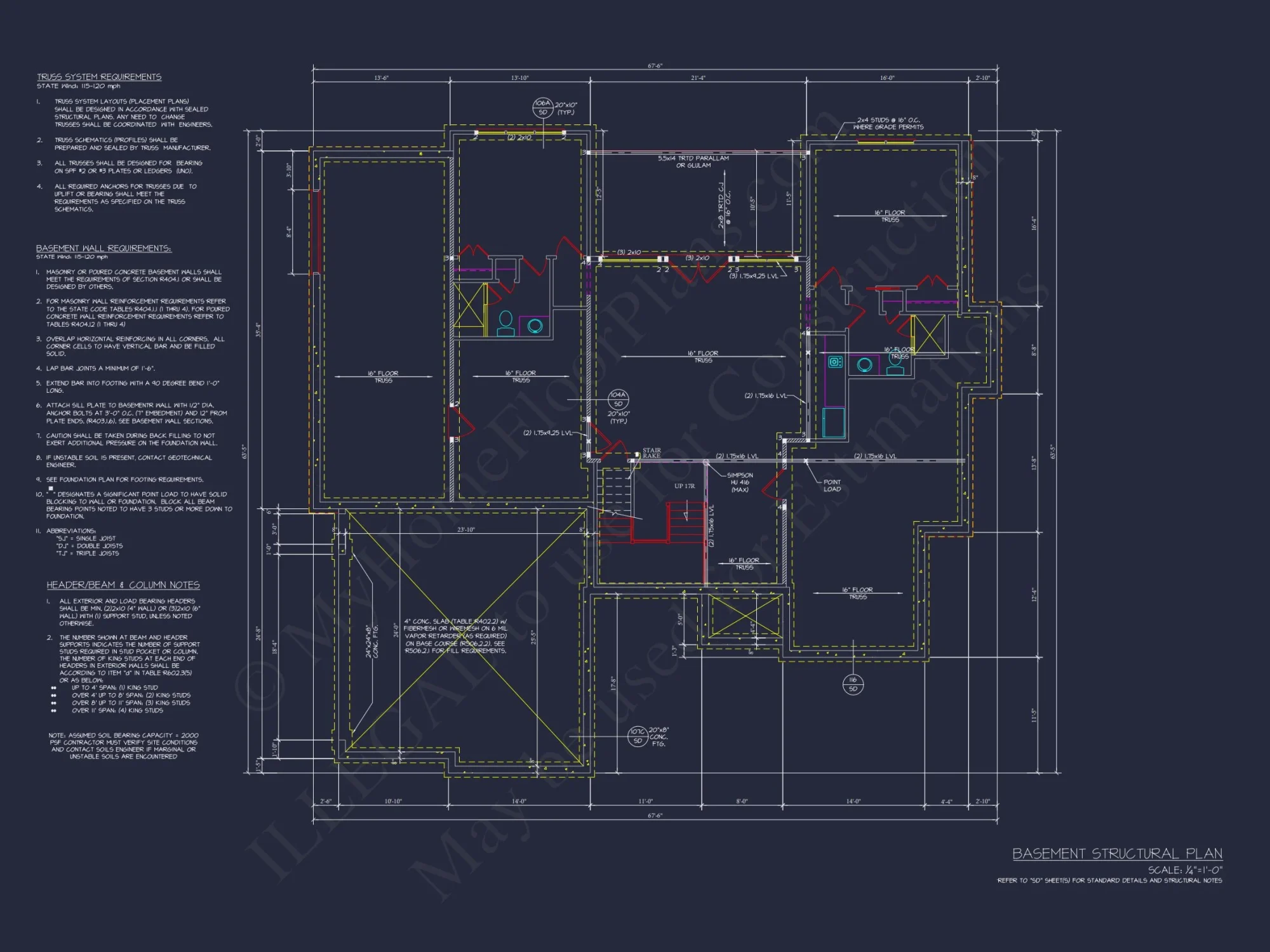 Craftsman house Floor Plan with Open Design & CAD Blueprint
