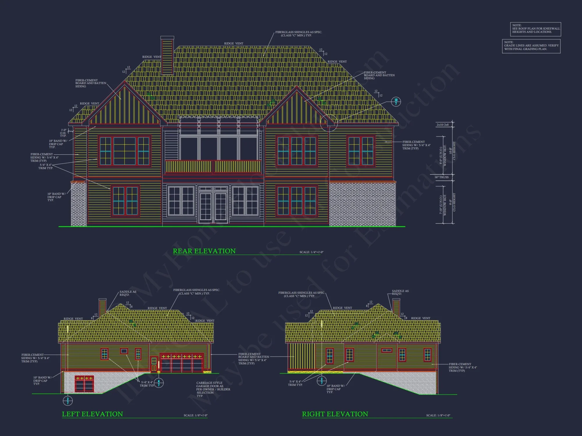Craftsman house Floor Plan with Open Design & CAD Blueprint