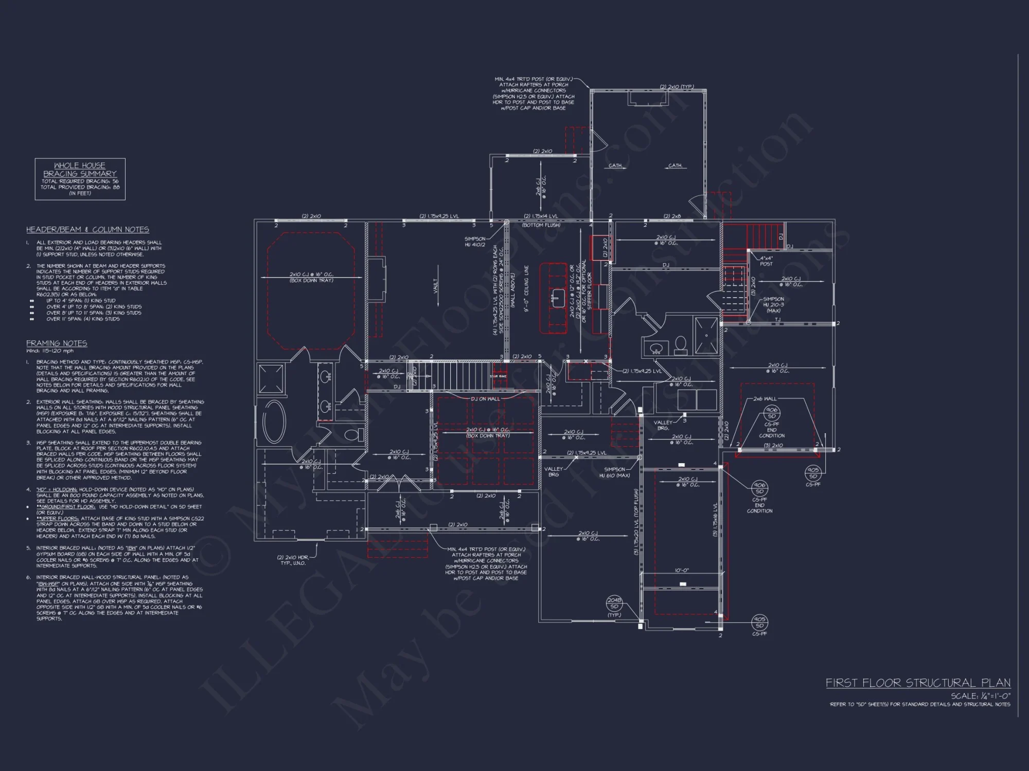 Spacious house Plan with 2 Floors, CAD Designs & Blueprint