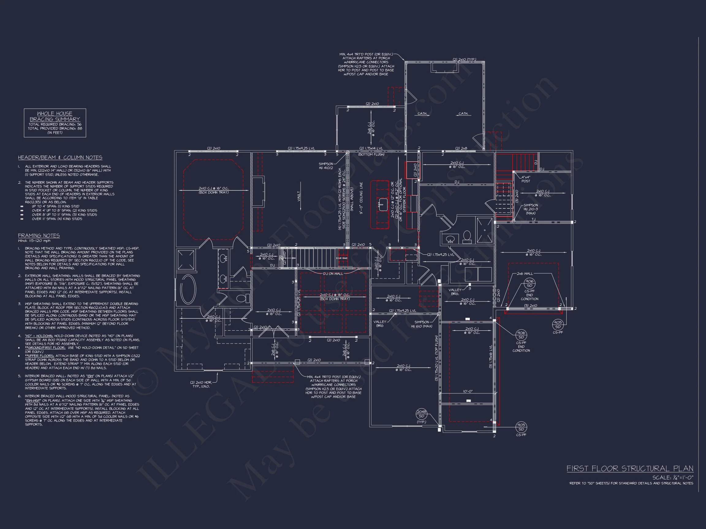 Spacious house Plan with 2 Floors, CAD Designs & Blueprint