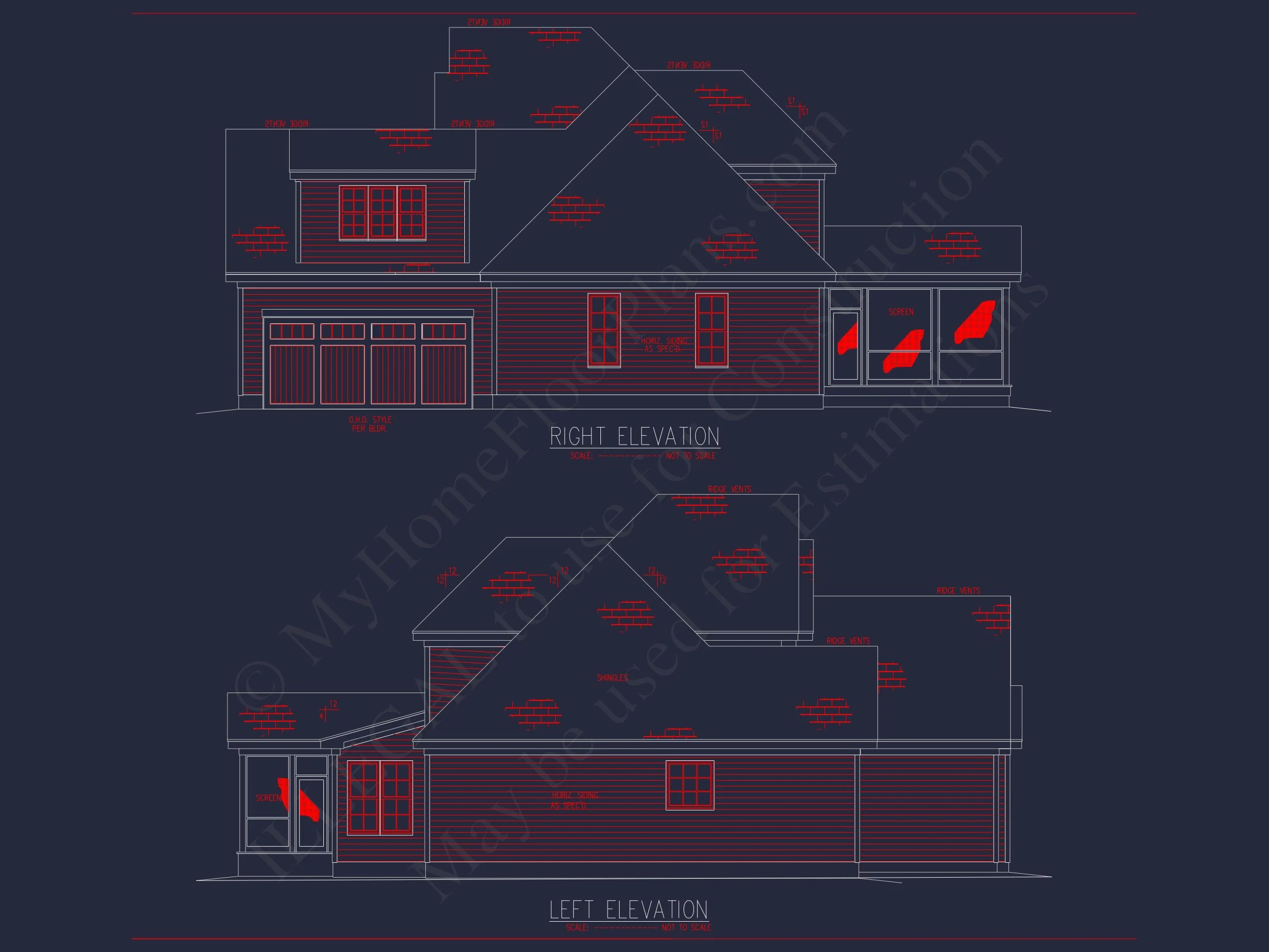 Spacious house Plan with 2 Floors, CAD Designs & Blueprint