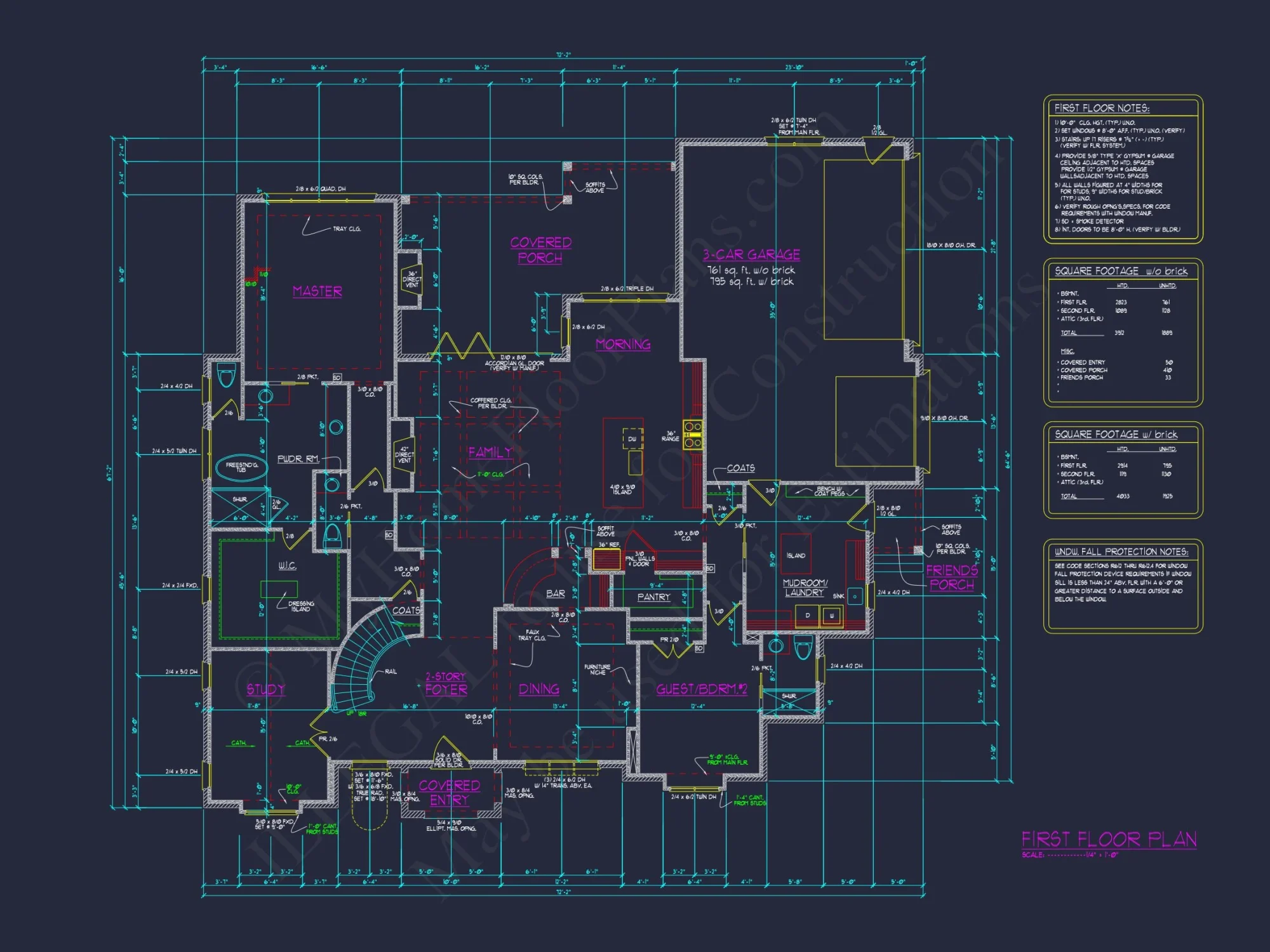 Elegant 2-Story house Plan with Spacious Floor Plan and CAD Designs