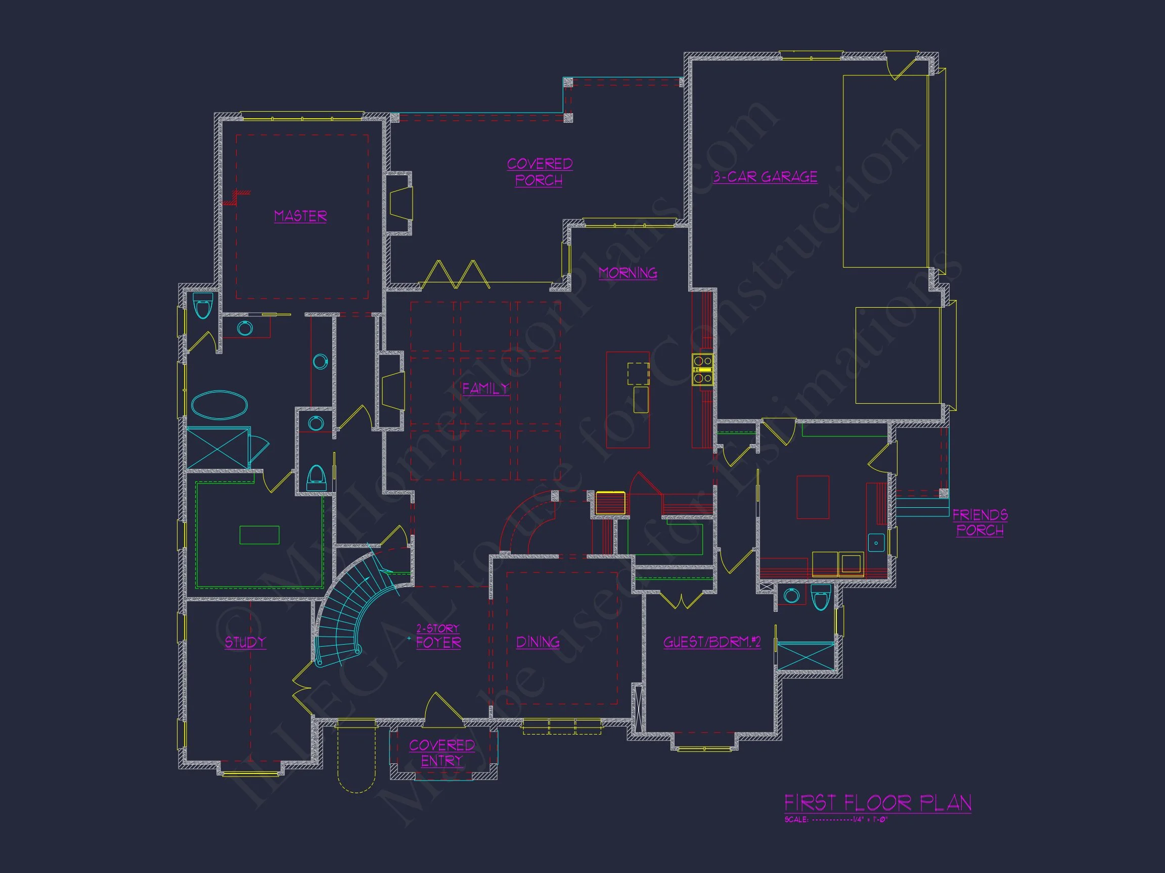 Elegant 2-Story house Plan with Spacious Floor Plan and CAD Designs