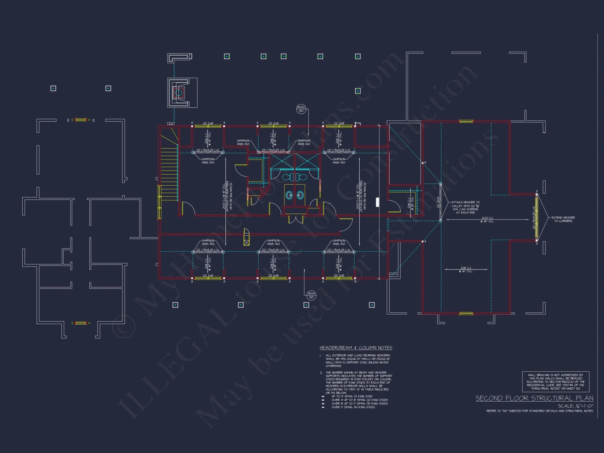 Spacious 2-Story house Floor Plan with CAD Designs & Blueprint