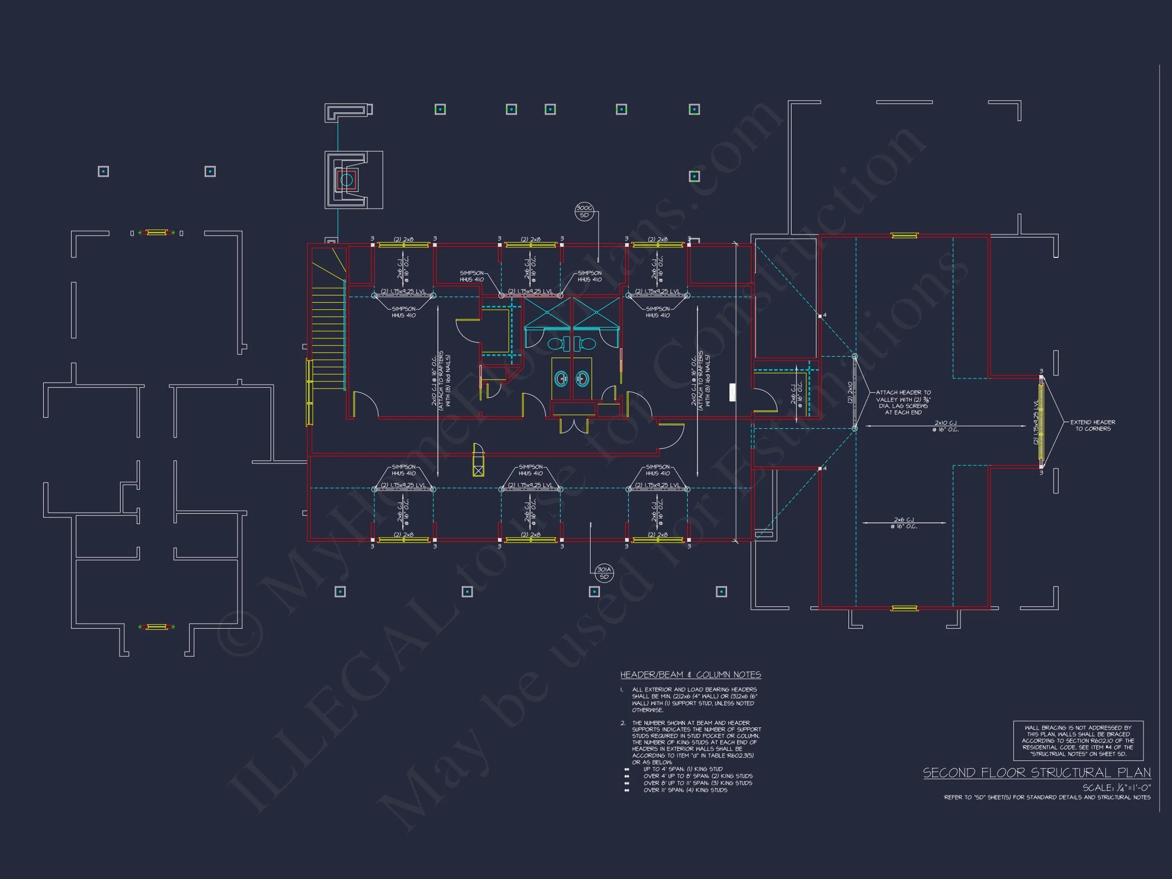 20-1173 HOUSE PLAN - Spacious 2-Story House Floor Plan with CAD Designs & Blueprint 16 Spacious 2-Story house Floor Plan with CAD Designs & Blueprint