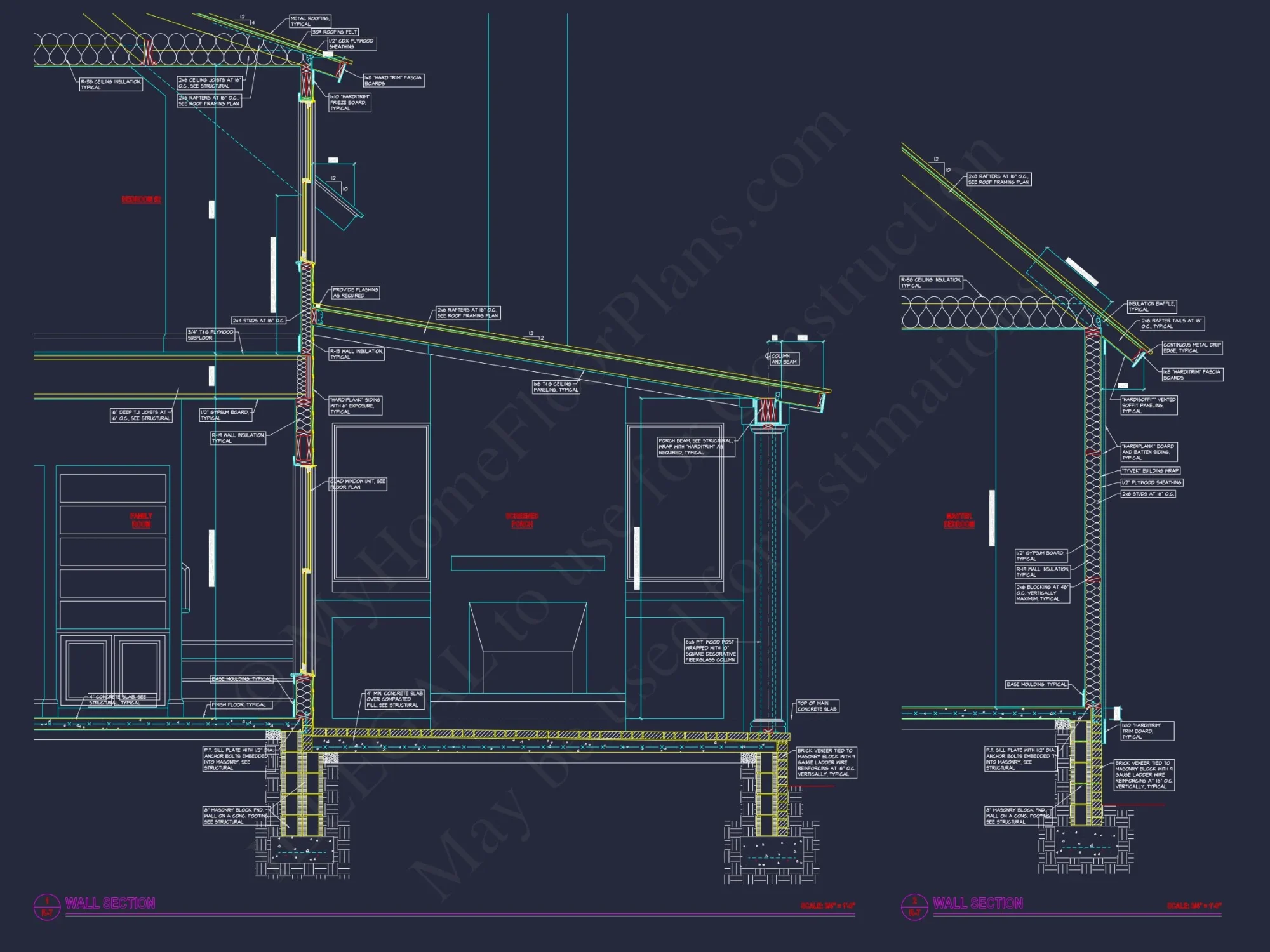 Spacious 2-Story house Floor Plan with CAD Designs & Blueprint