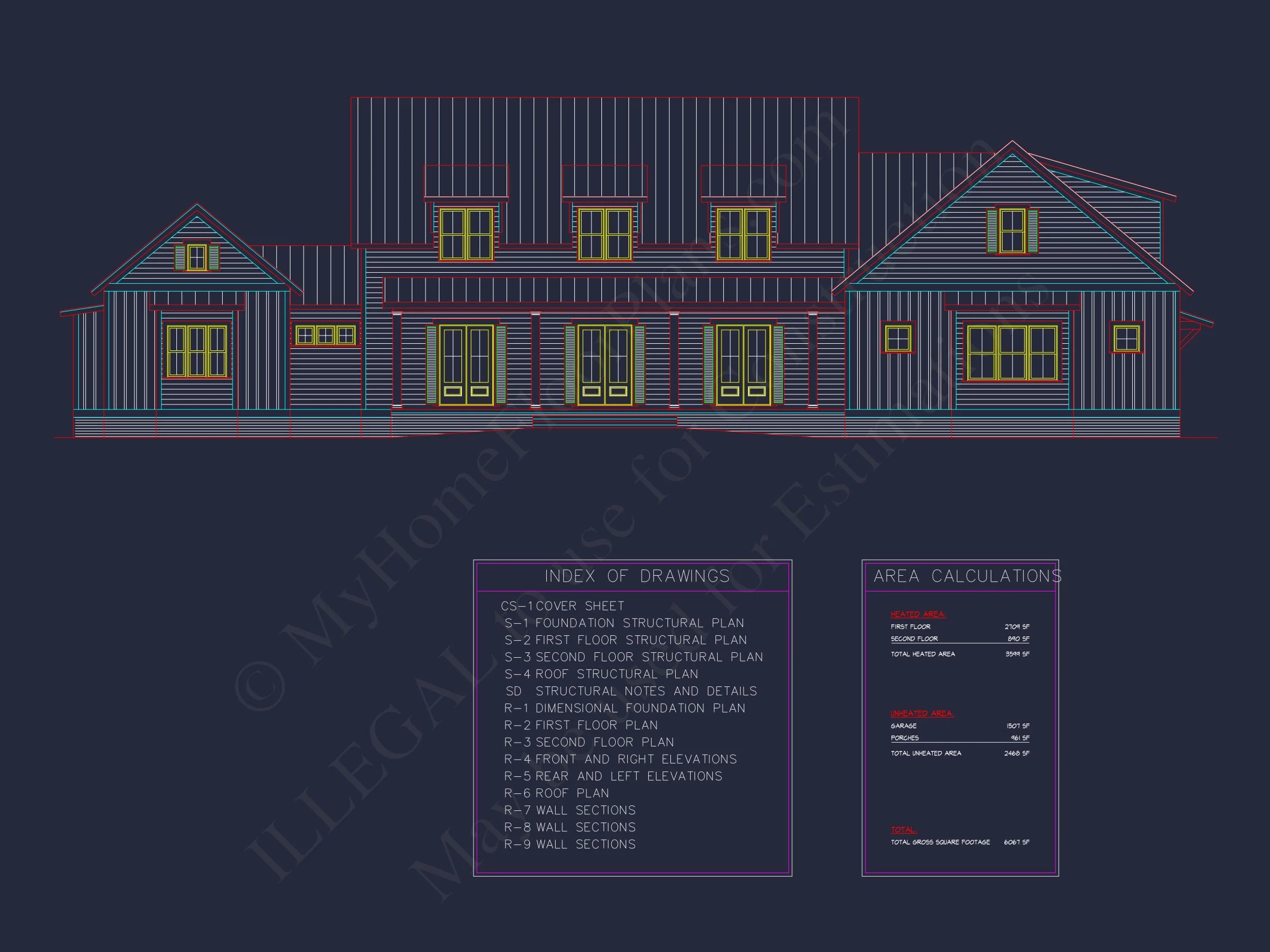 20-1173 HOUSE PLAN - Spacious 2-Story House Floor Plan with CAD Designs & Blueprint 9 Spacious 2-Story house Floor Plan with CAD Designs & Blueprint