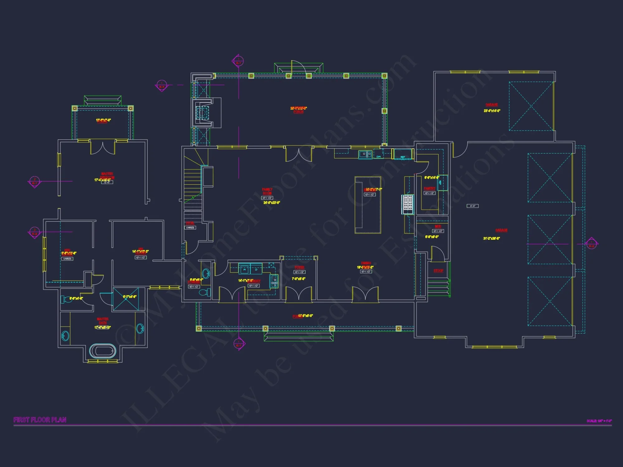 Spacious 2-Story house Floor Plan with CAD Designs & Blueprint