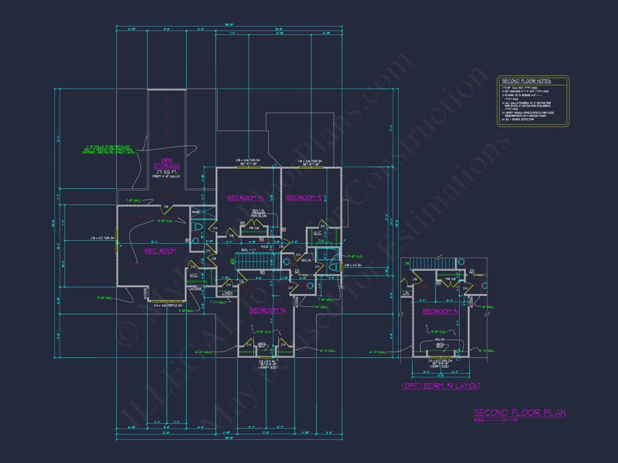 Beautiful Southern house Floor Plan with 2 Stories and CAD Designs