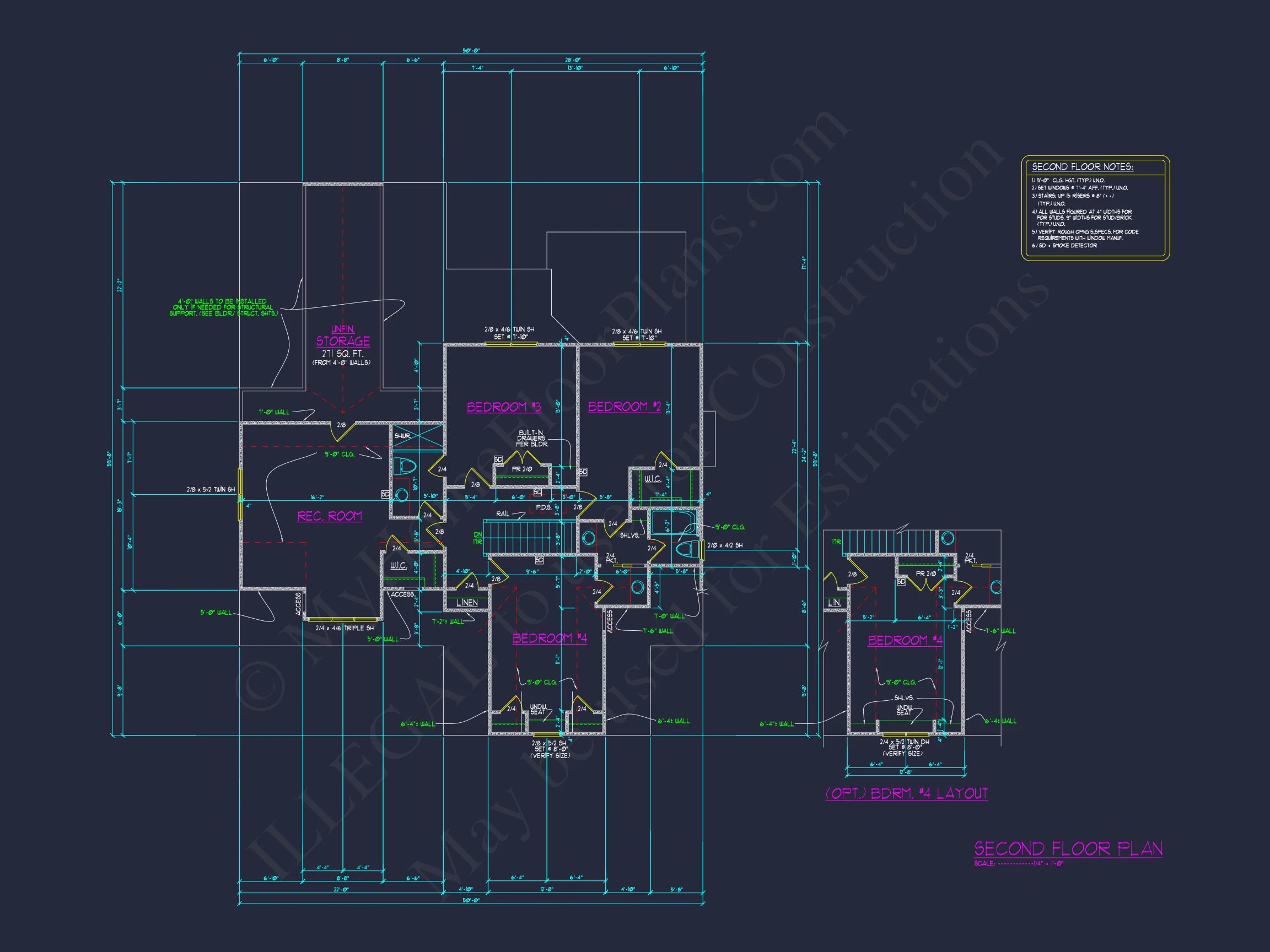 Beautiful Southern house Floor Plan with 2 Stories and CAD Designs