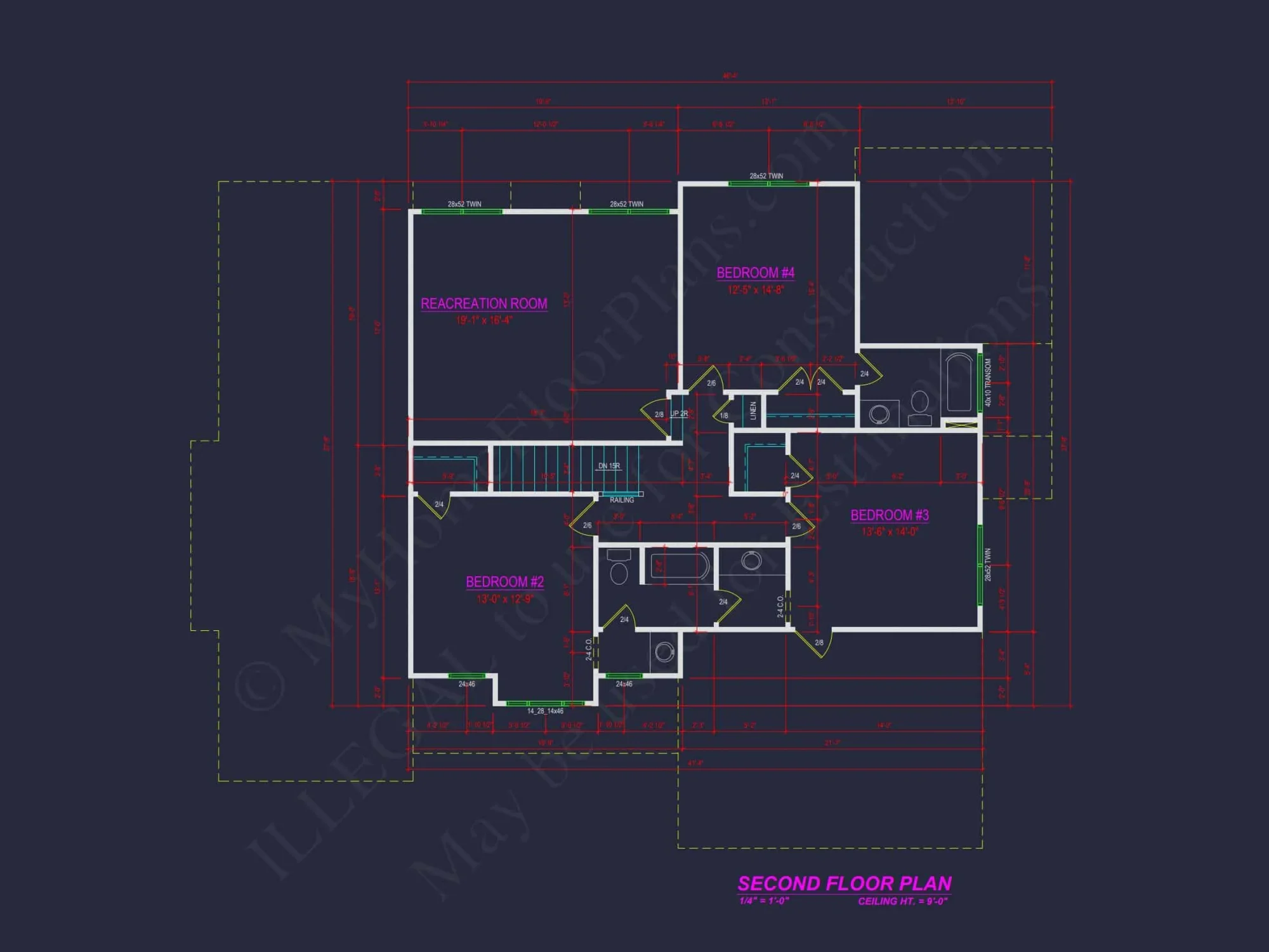Elegant house Plan with Detailed Floor Designs and CAD Blueprints