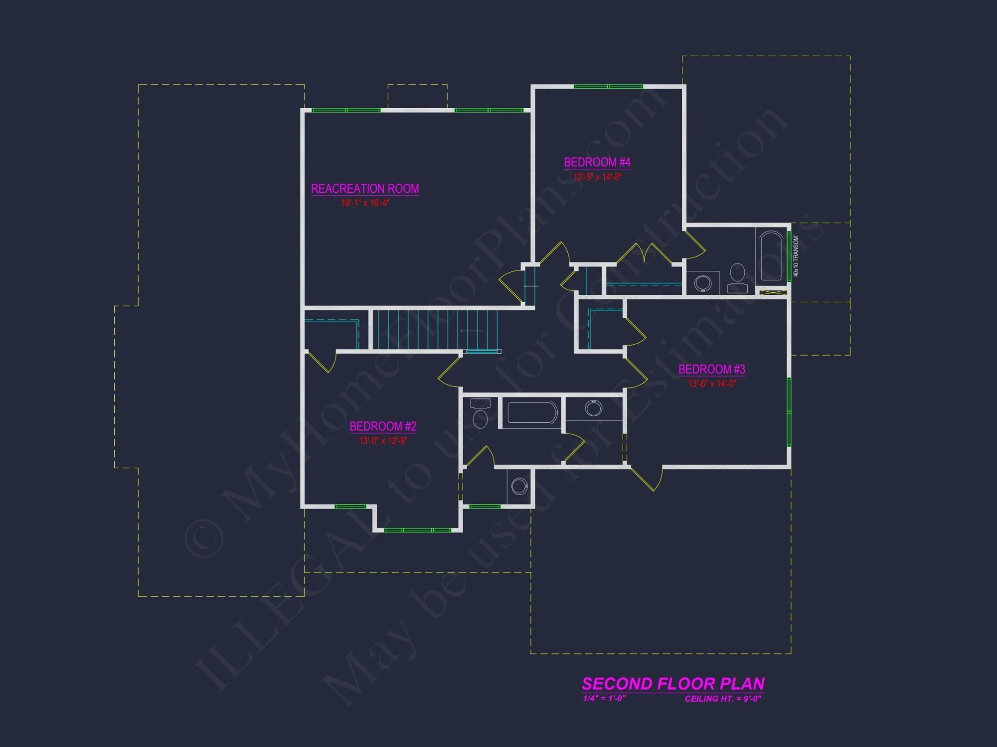 Elegant house Plan with Detailed Floor Designs and CAD Blueprints