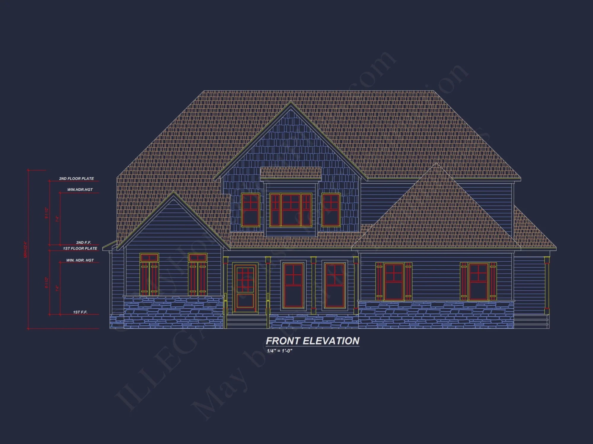 Elegant house Plan with Detailed Floor Designs and CAD Blueprints