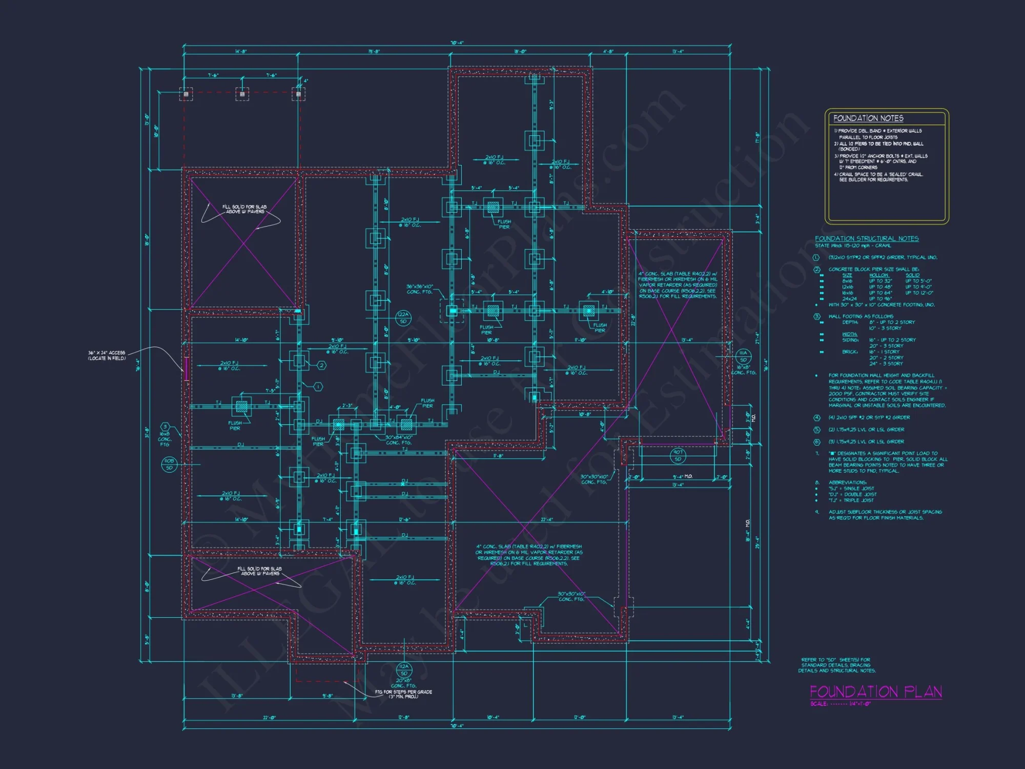 Traditional Farmhouse house Floor Plan with CAD and Blueprint Designs