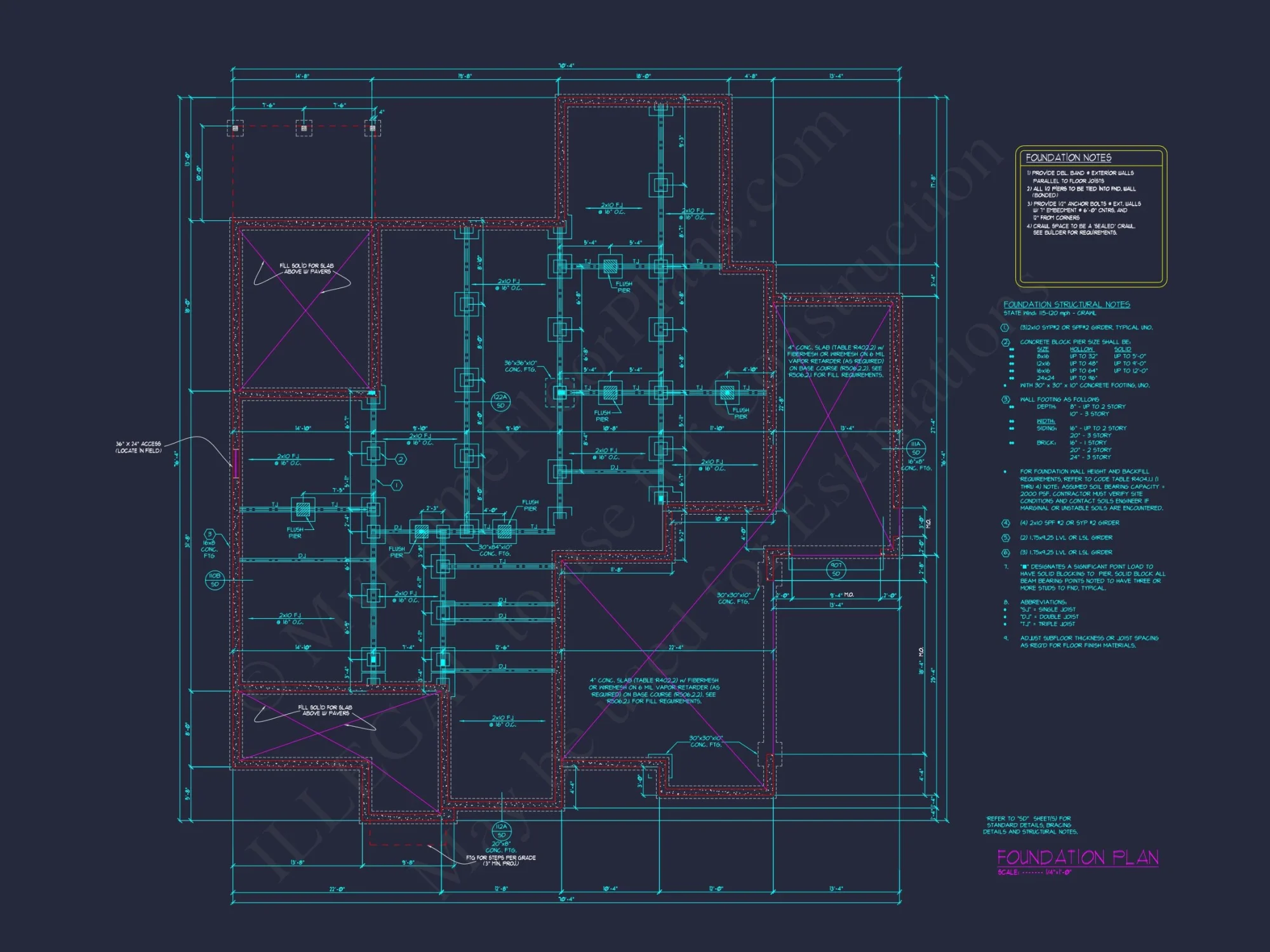 Traditional Farmhouse house Floor Plan with CAD and Blueprint Designs