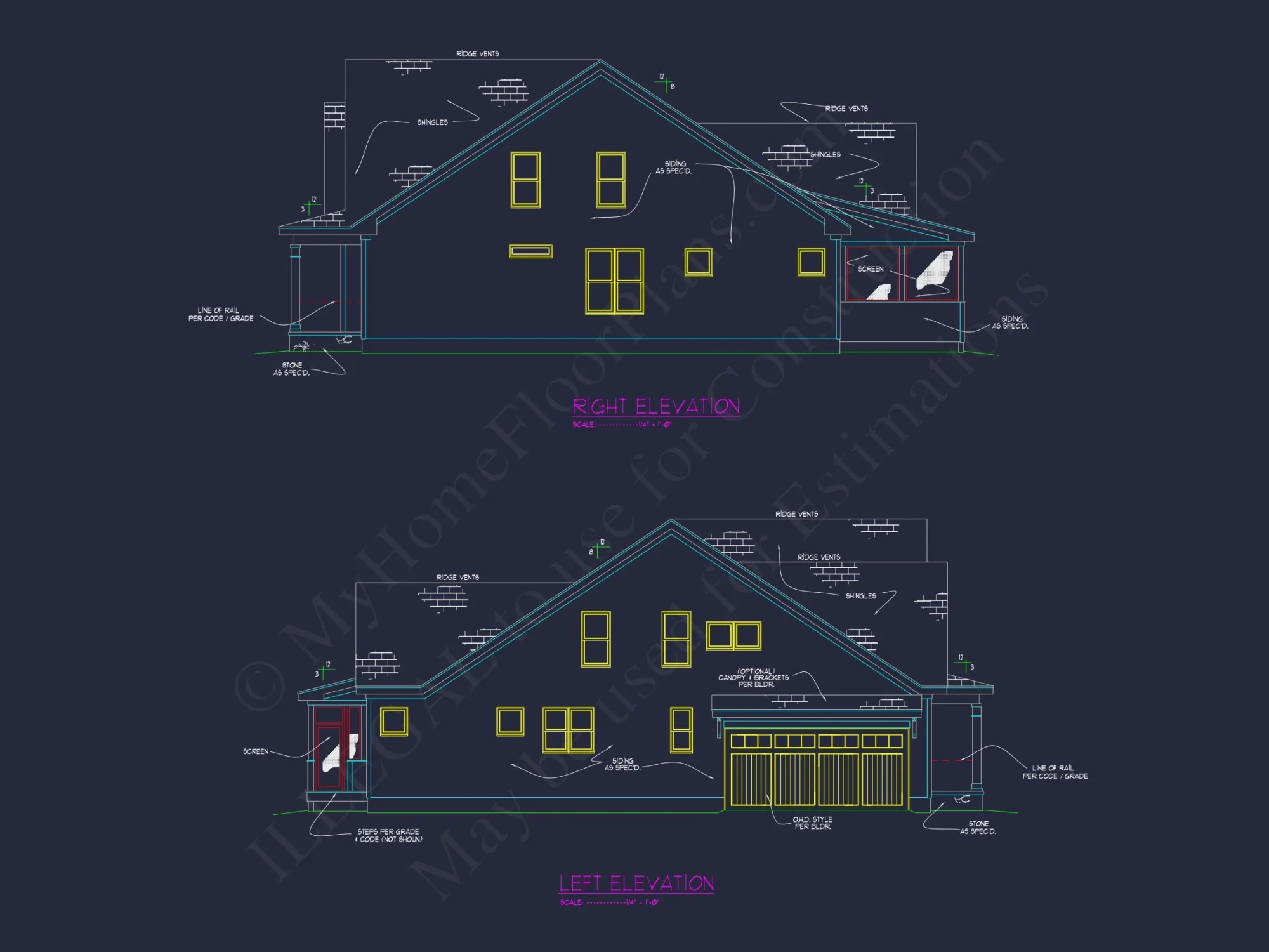 Craftsman house Floor Plan with 2 Stories and Spacious Designs