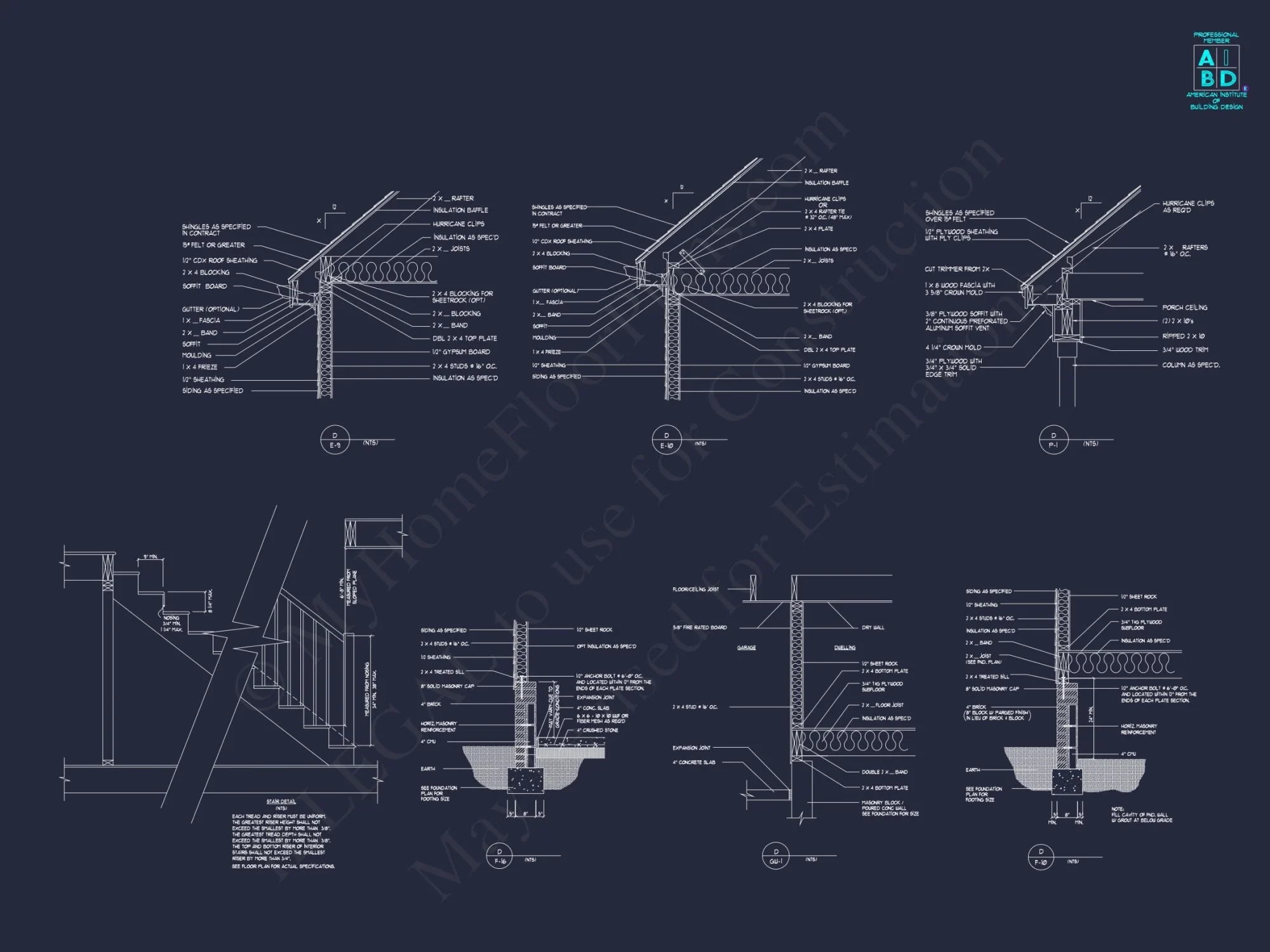 Traditional house Plan with 2-Story CAD Designs
