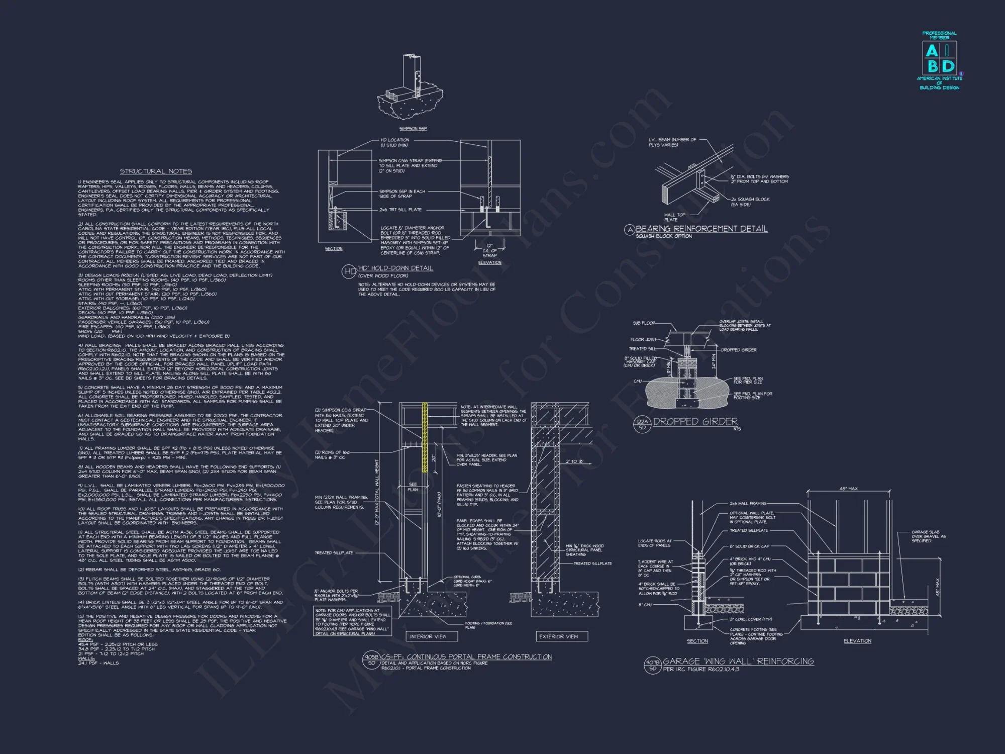 Traditional house Plan with 2-Story CAD Designs
