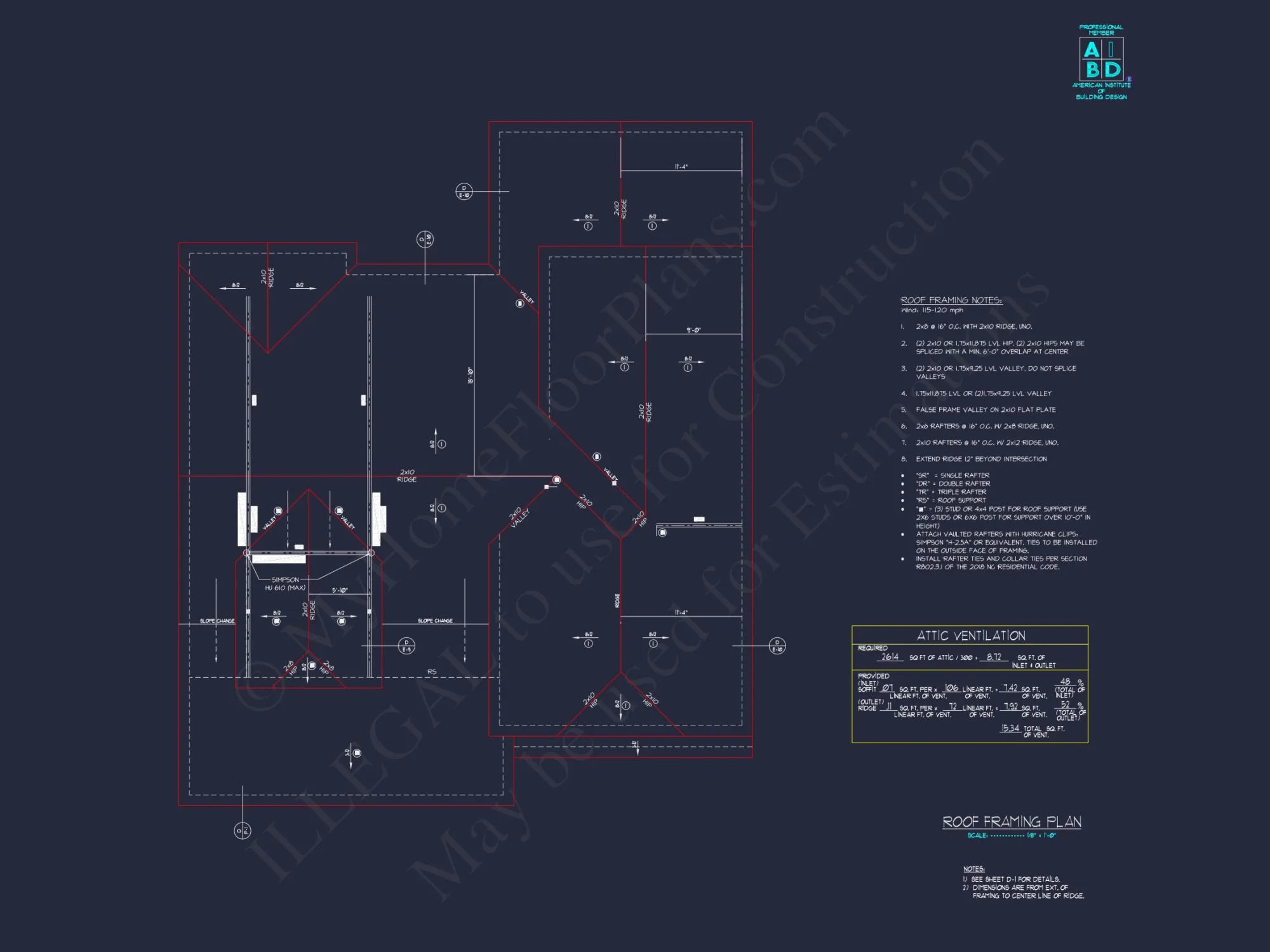 Traditional house Plan with 2-Story CAD Designs