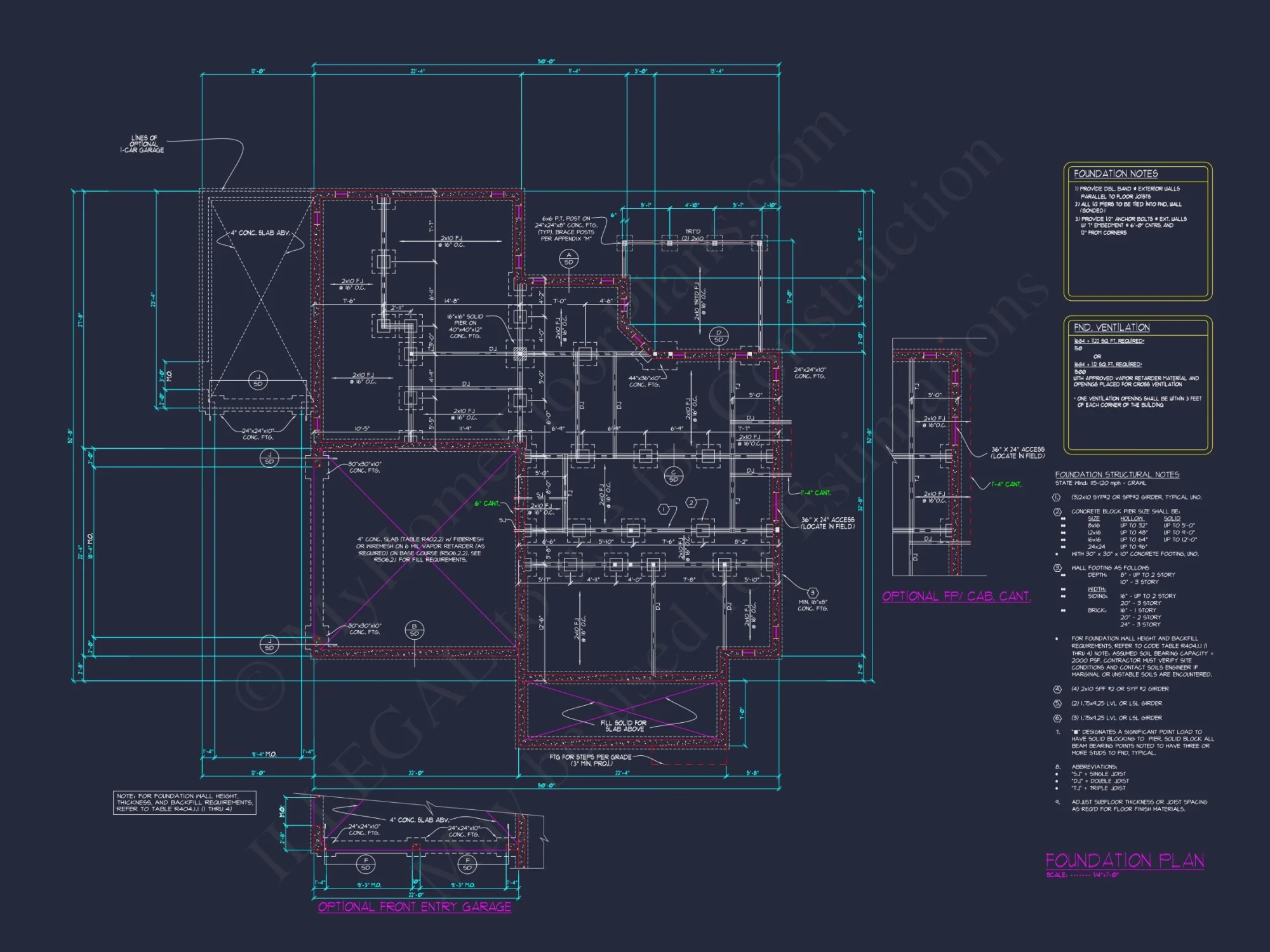 Craftsman house with 2-Story Floor Plan