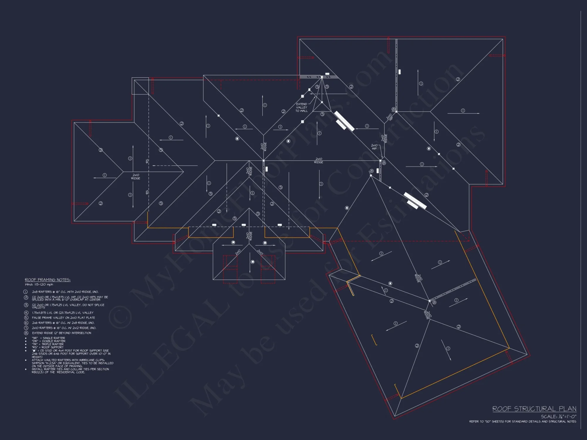 Modern Craftsman house Plan with 2 Stories and Basement
