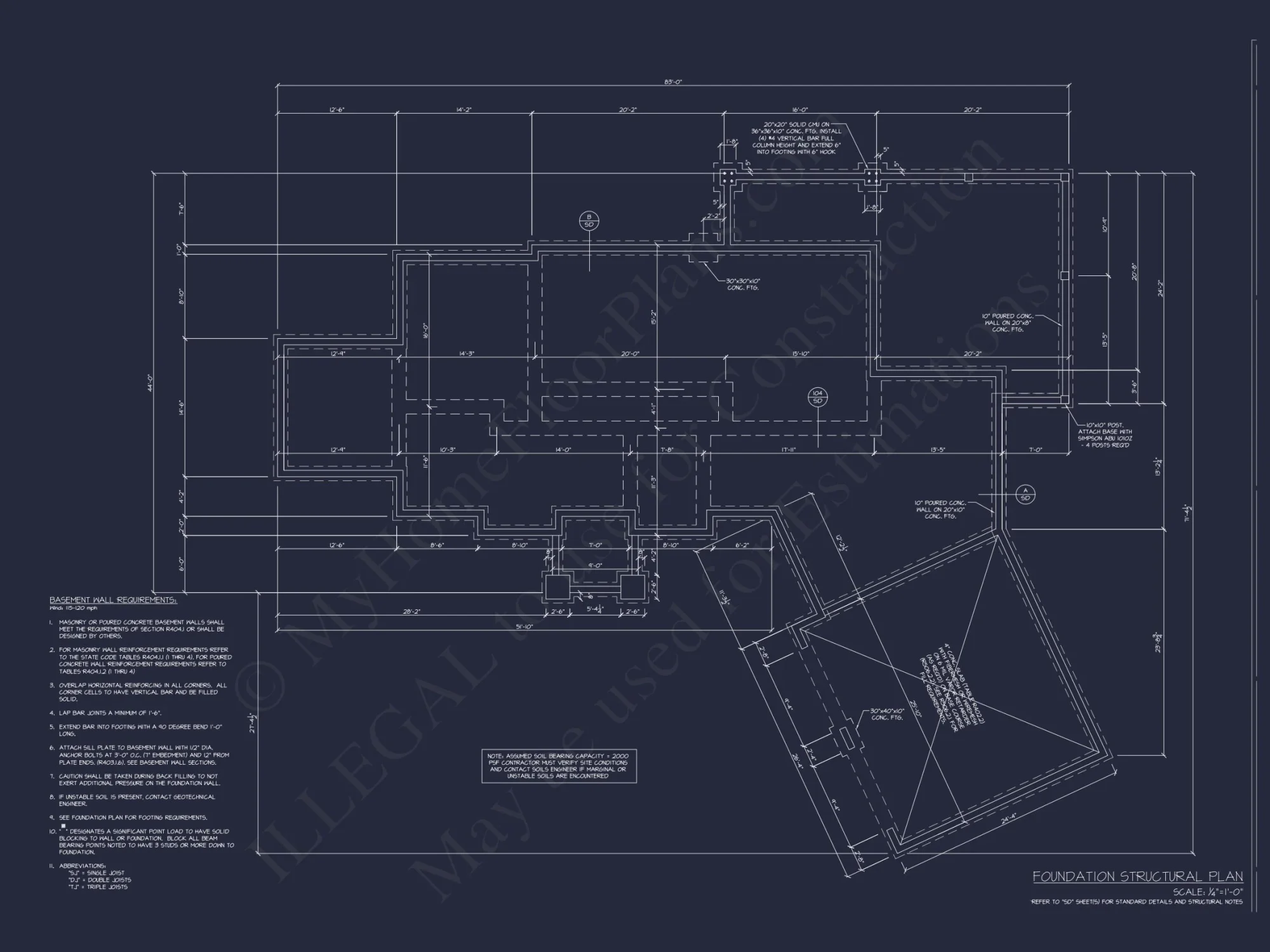 Modern Craftsman house Plan with 2 Stories and Basement