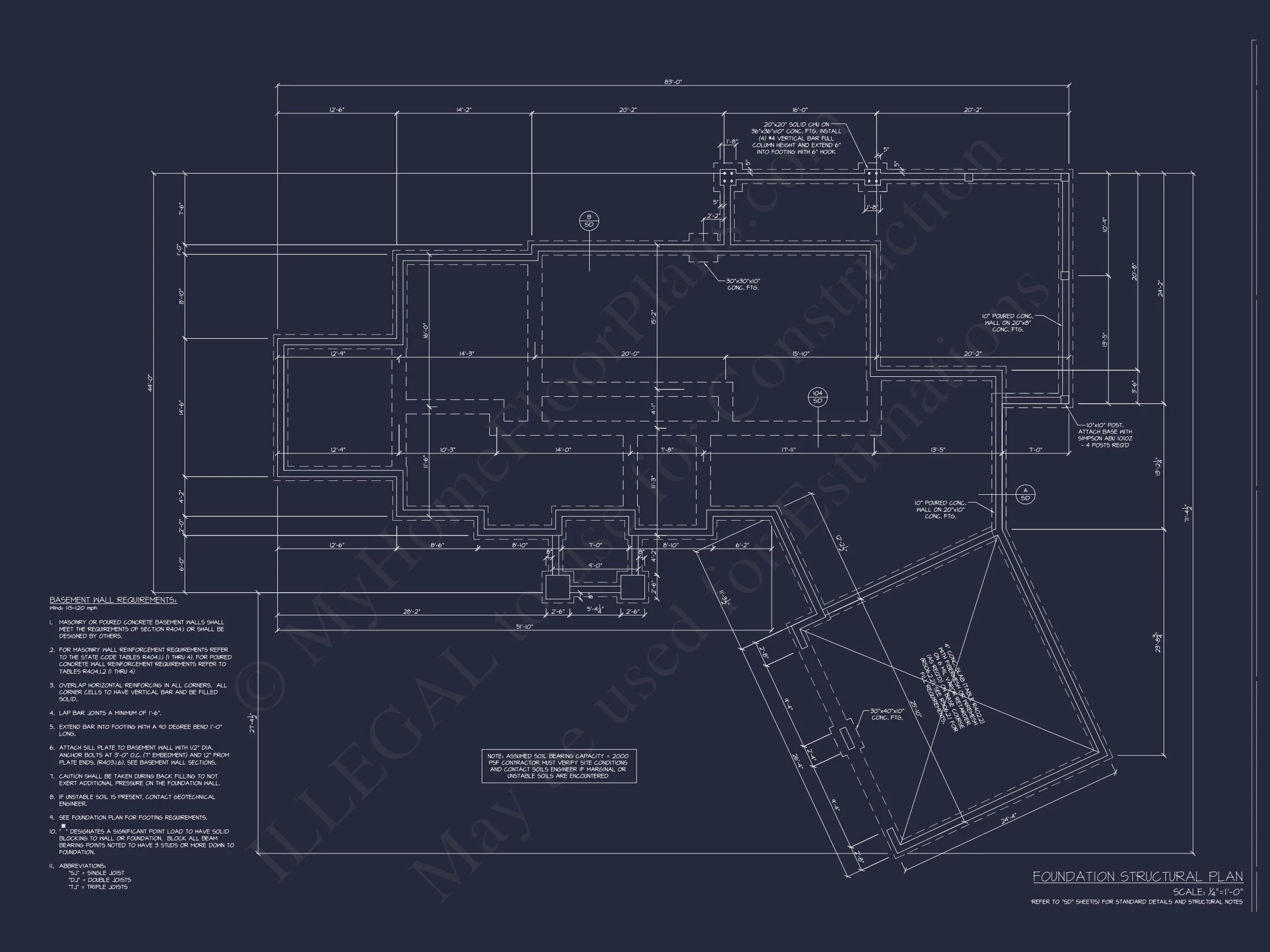 Modern Craftsman house Plan with 2 Stories and Basement