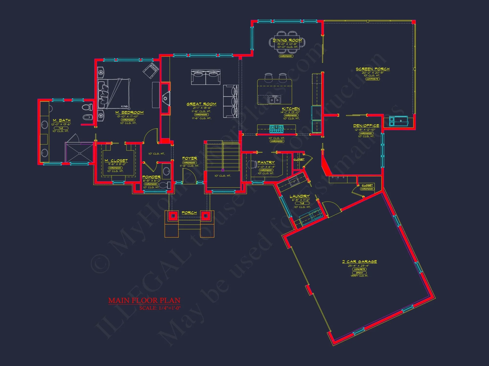 Modern Craftsman house Plan with 2 Stories and Basement